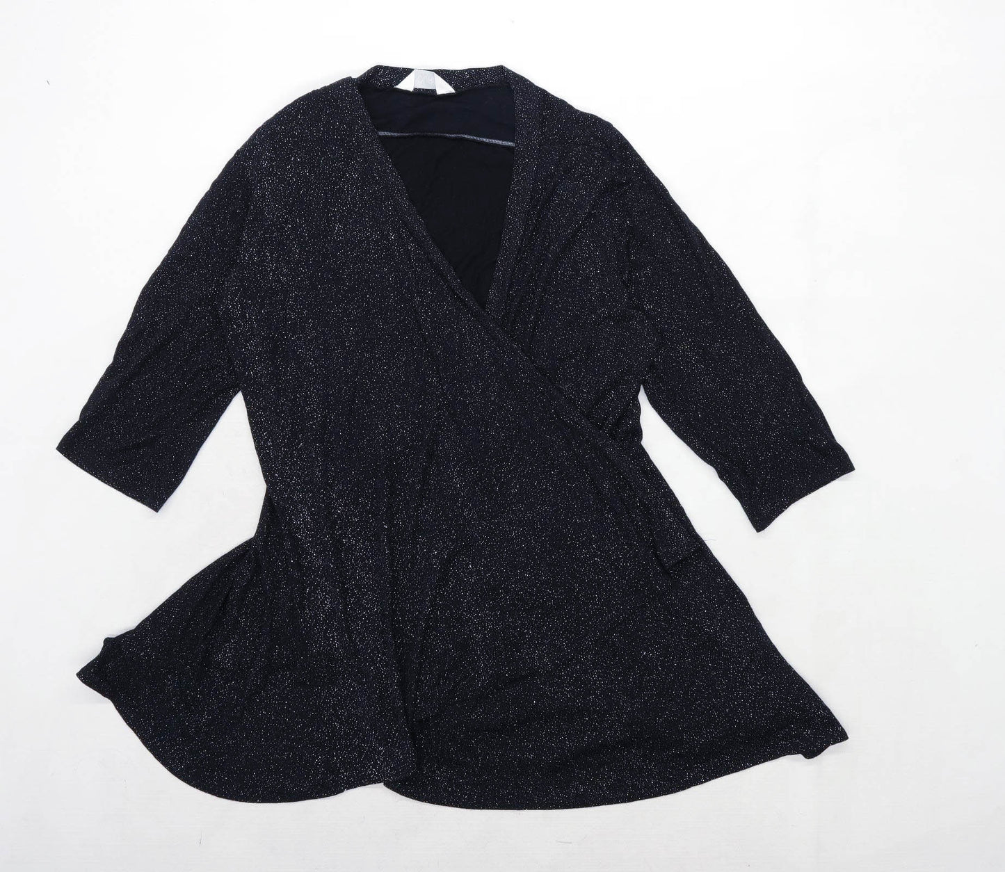 Yours Womens Size 18 Black Sparkle Cardigan (Regular)