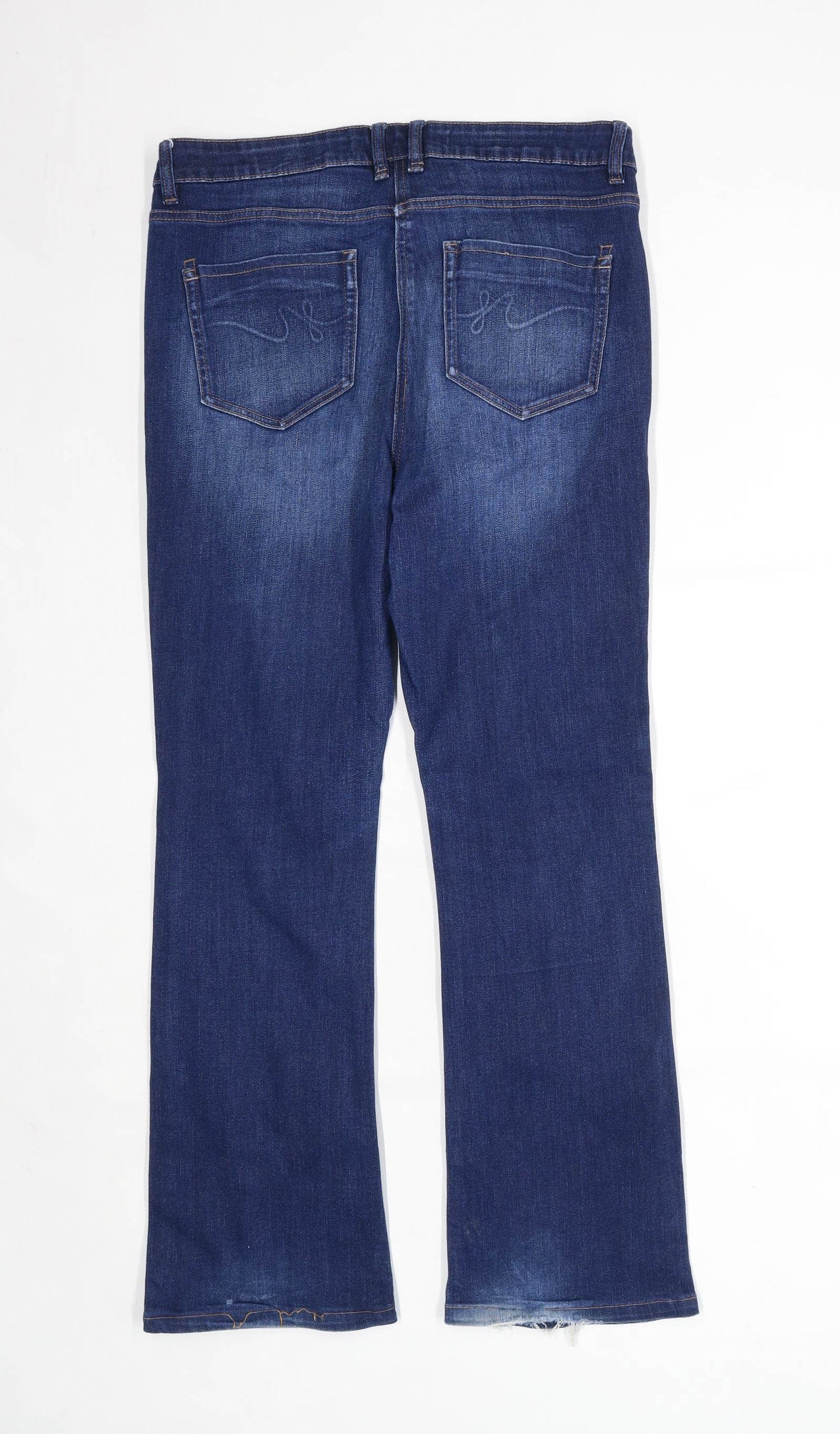 Womens Next Blue Dark Wash Denim Jeans Size 14/L27