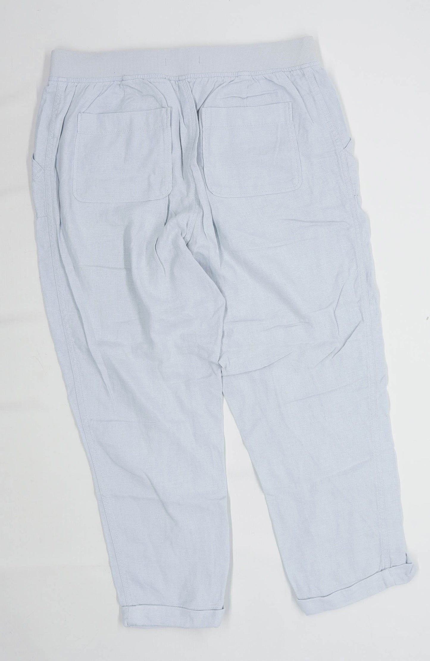 Womens Peacocks Blue Linen Trousers Size 12/L22