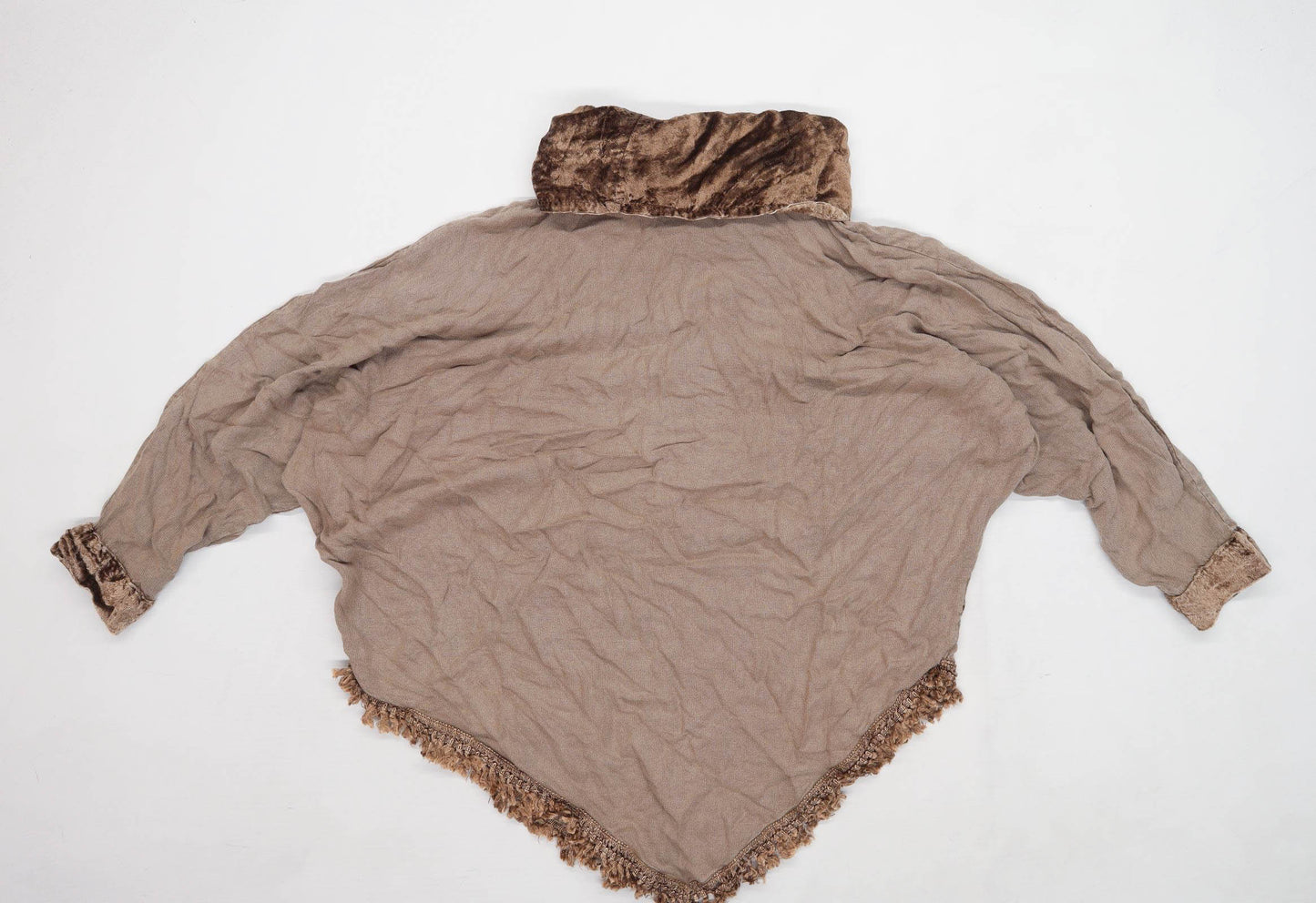 Clubhouse Womens One Size Batwing Brown Top (Regular)