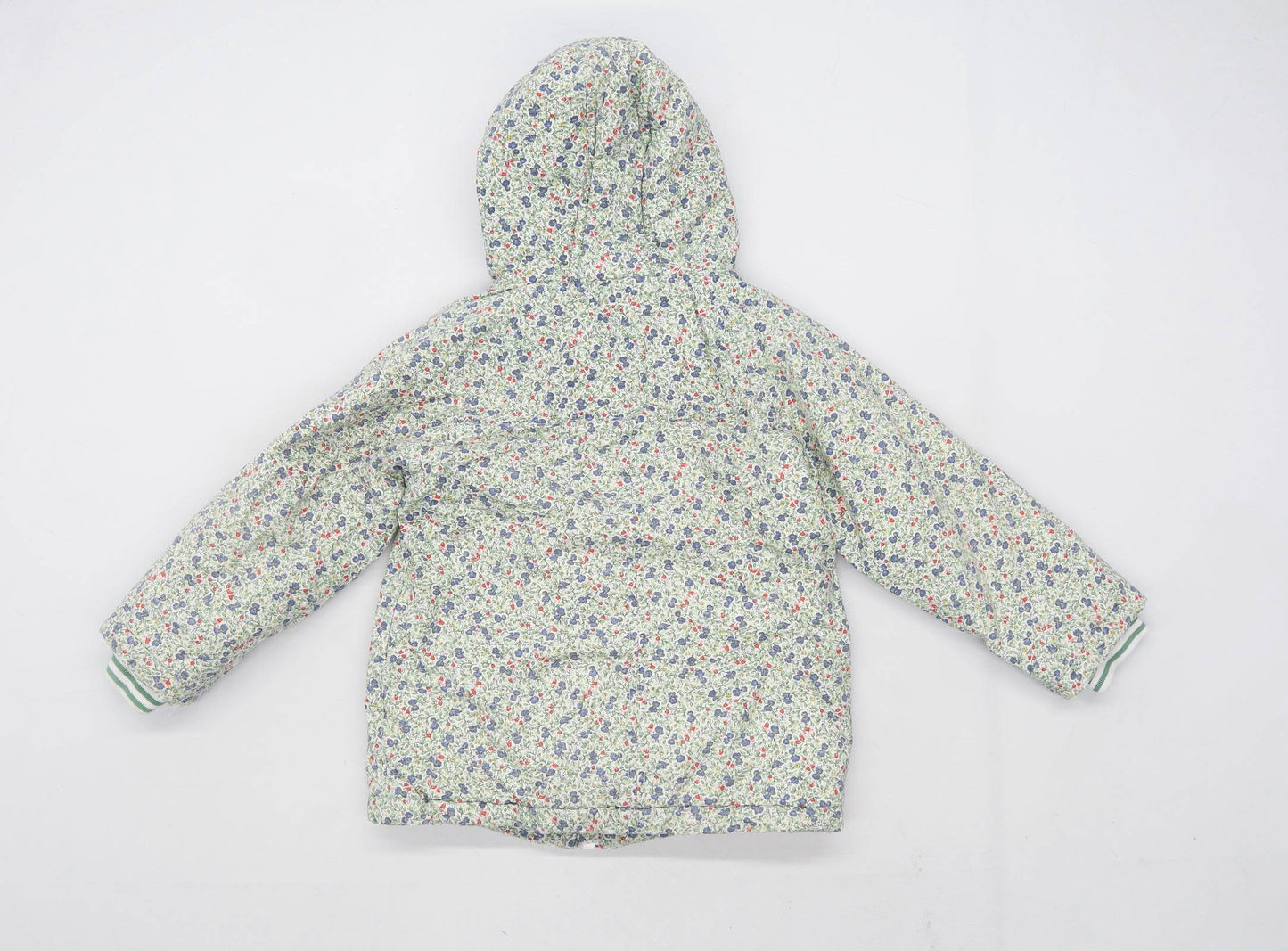 Next Girls Floral Green Coat Age 6 Years