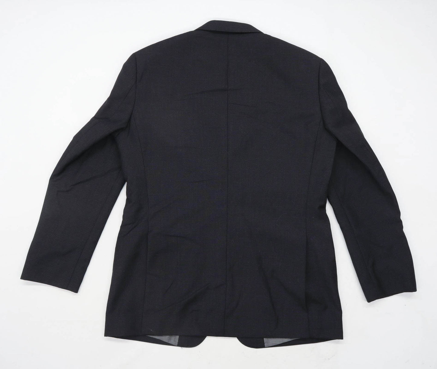 Samuel Slater Mens Wool Blend Black Suit Jacket 42 Chest (Regular)