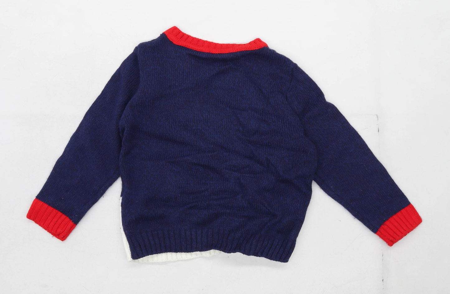 George boys Blue Snowman Jumper Age 5-6 Years