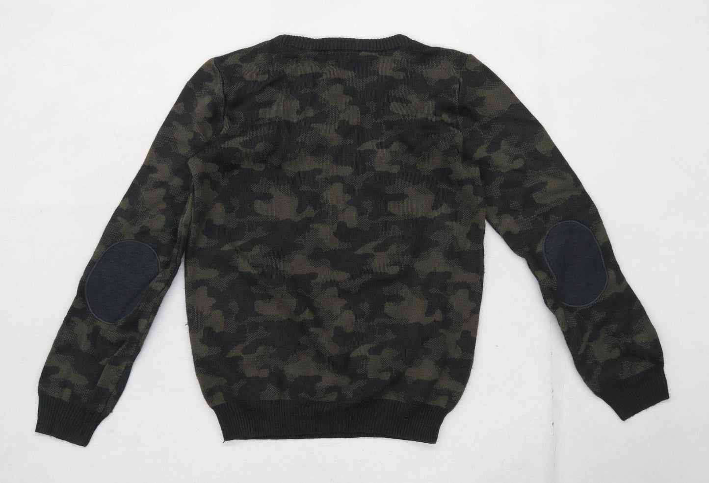 George Boys Camouflage Green Jumper Age 12-13 Years