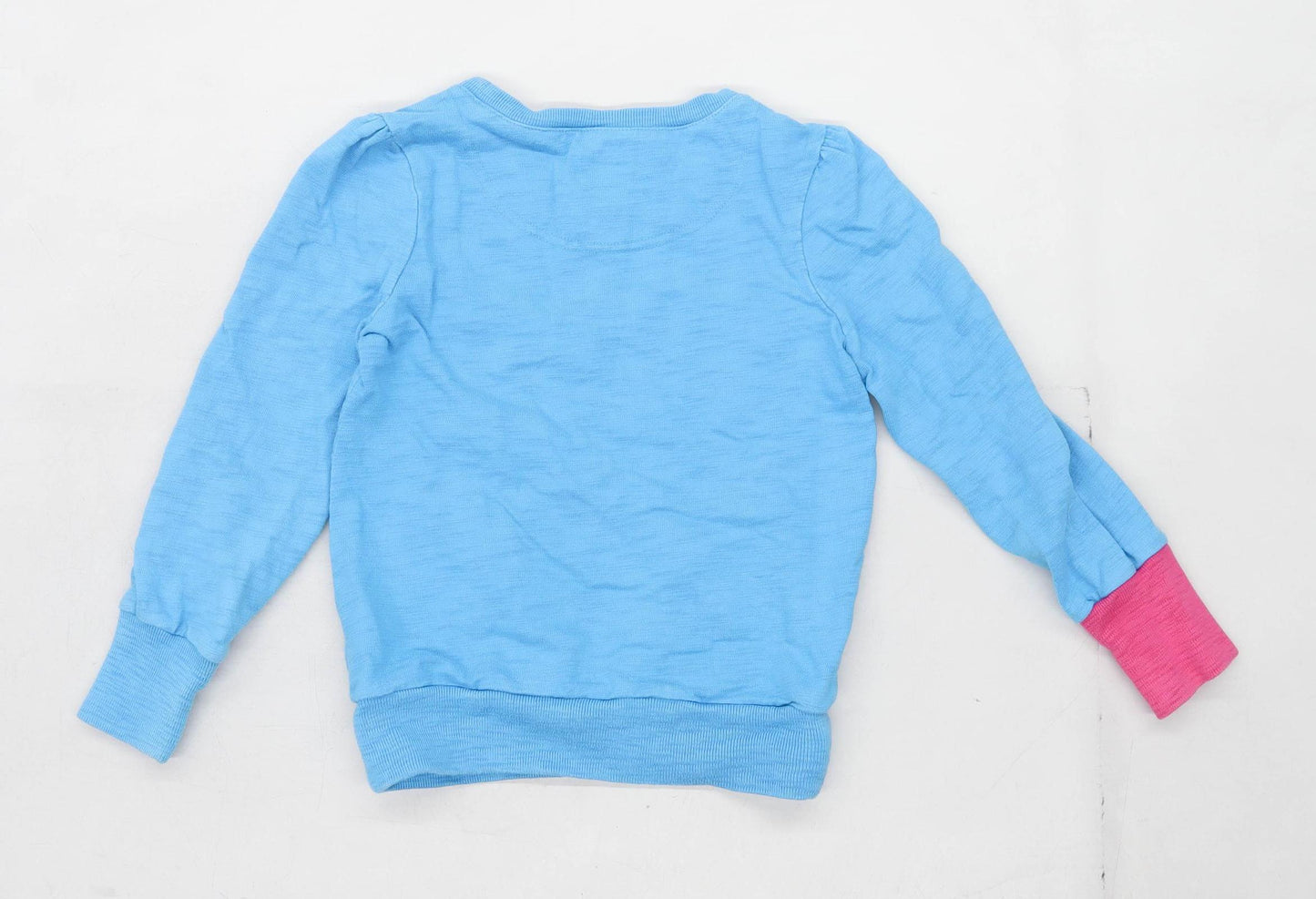 Joules Girls Blue Horses Sweatshirt Age 7 Years