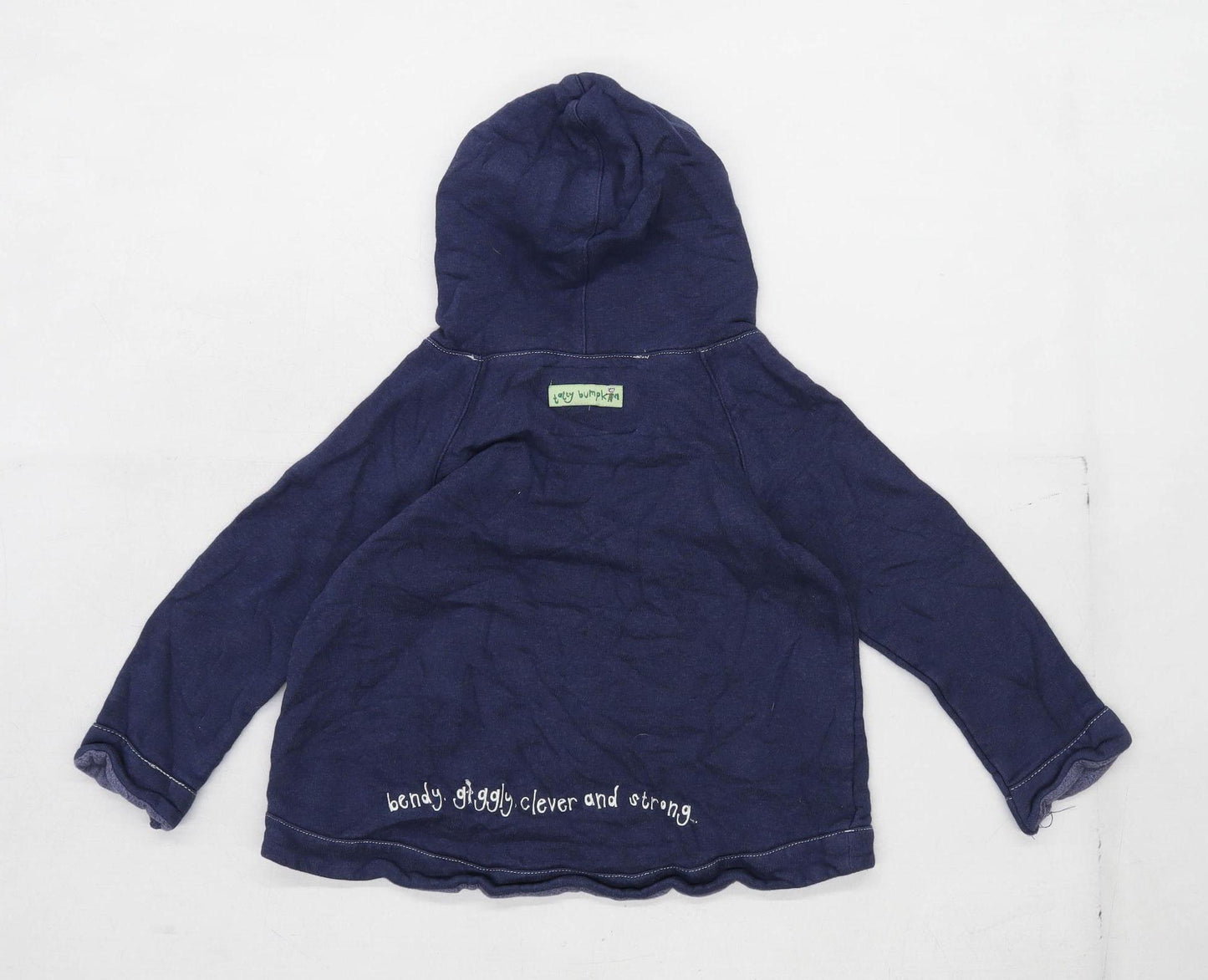 Tatty bumpkin Girls Blue Hoodie Age 3-4 Years
