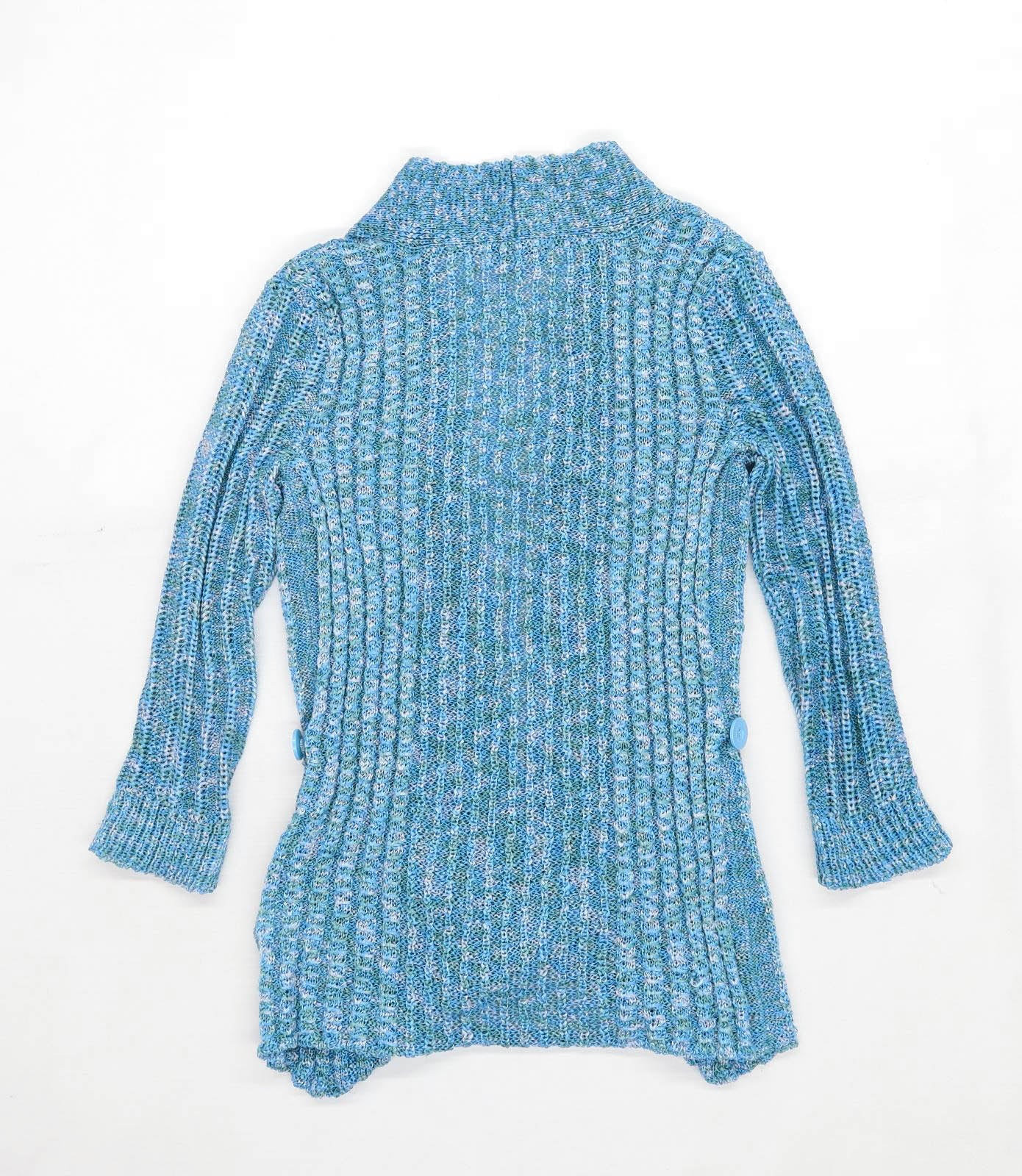Per Una Womens Size S Textured Blue Cardigan (Regular)