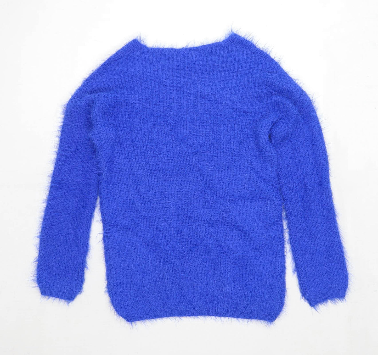 Primark Womens Size 6-8 Blue Fluffy Jumper (Regular)