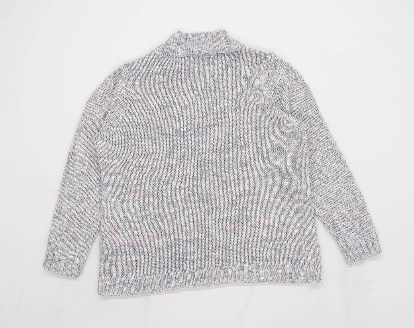 Collection L Womens Size 18 Herringbone Grey Jumper (Regular)