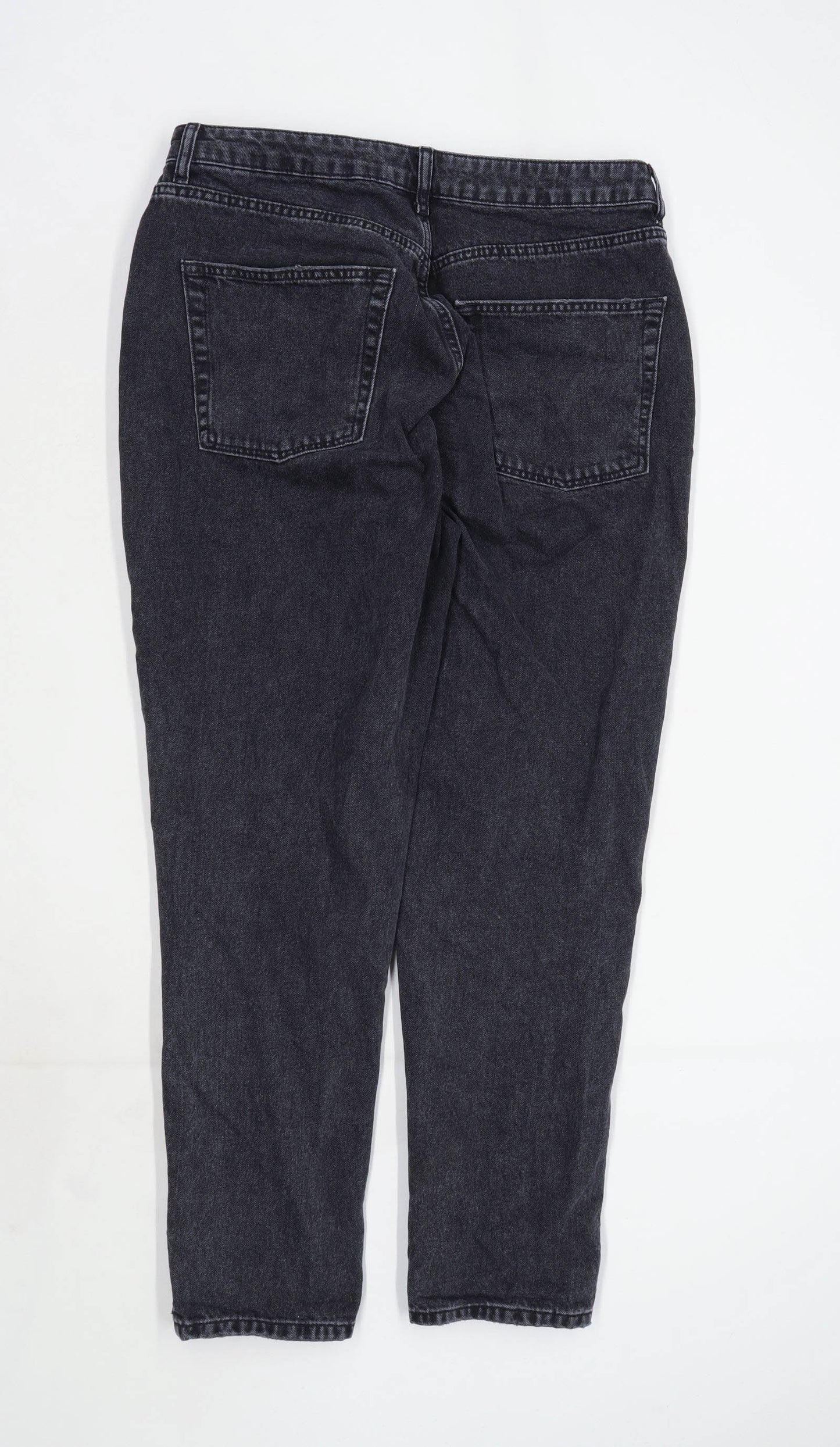 Womens Topshop Black Denim Jeans Size W34/L32