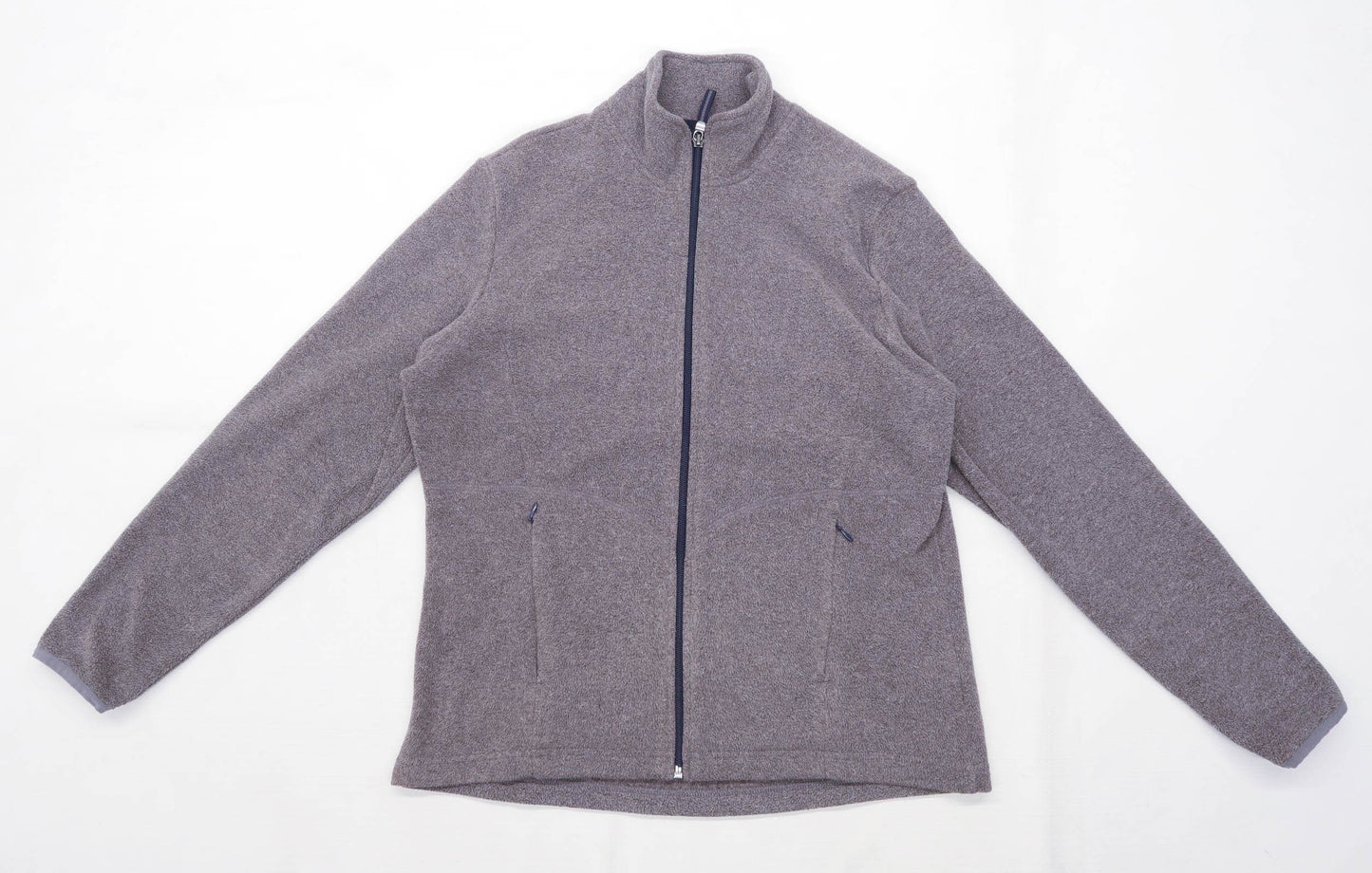 Marks & Spencer Womens Size 12 Fleece Grey Zip Up Jacket