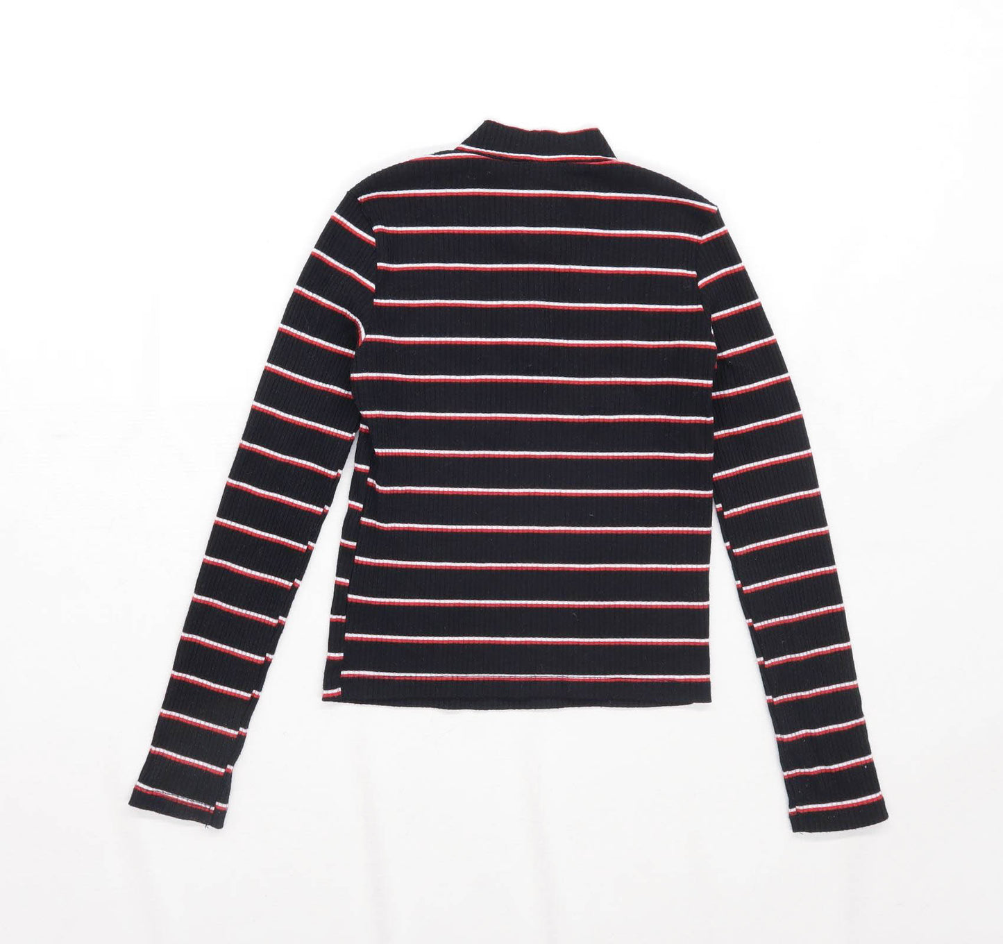 Primark Girls Striped Black Mickey Mouse Jumper Age 10-11 Years