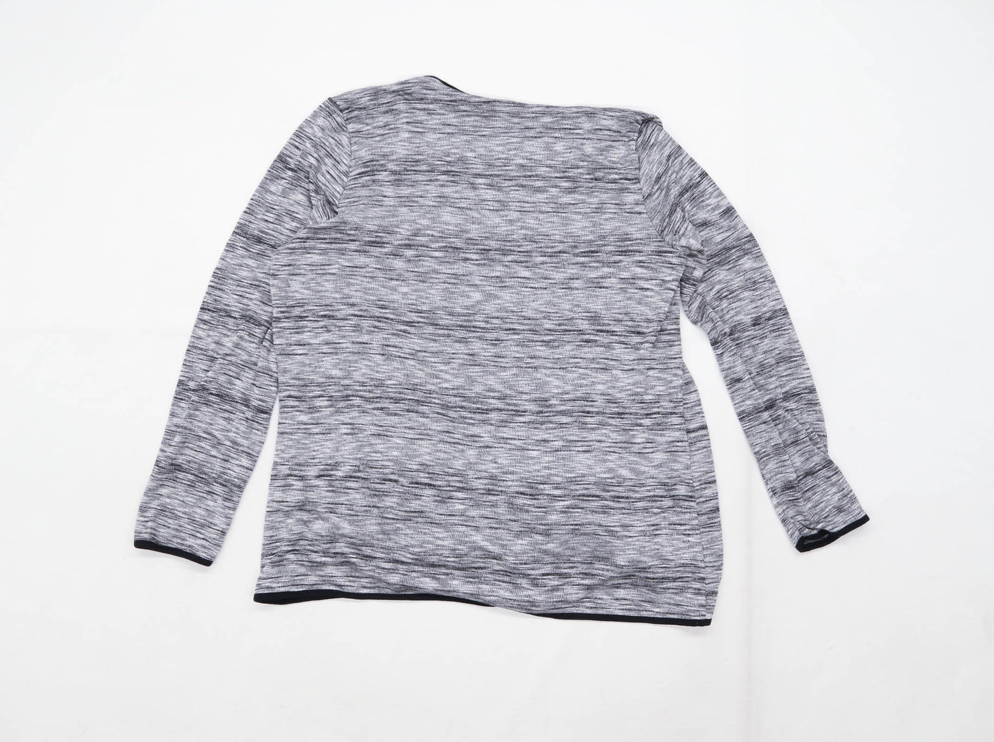 Per Una Womens Size 18 Striped Grey Cardigan (Regular)