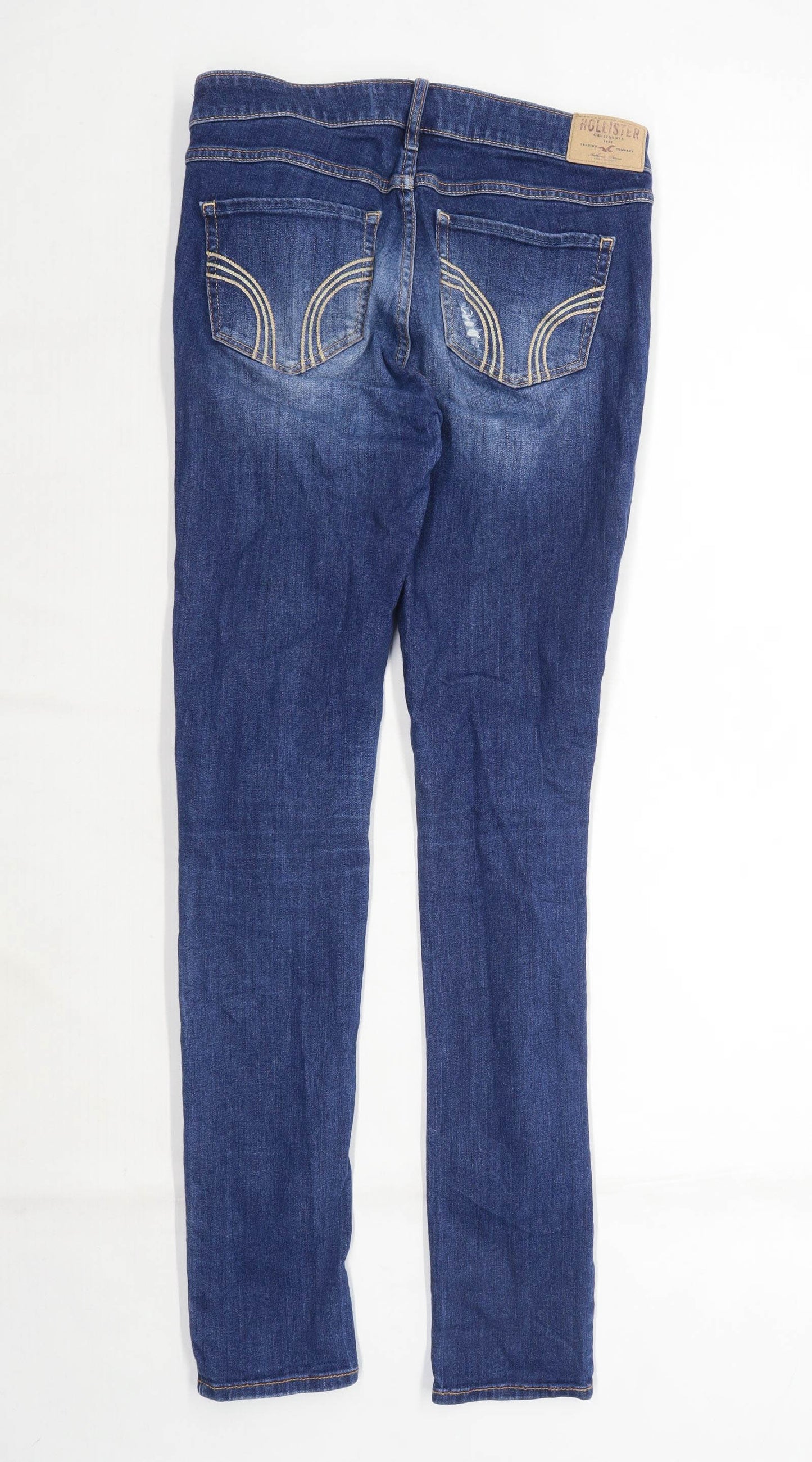 Womens Hollister Blue Ripped Denim Jeans Size W27/L29