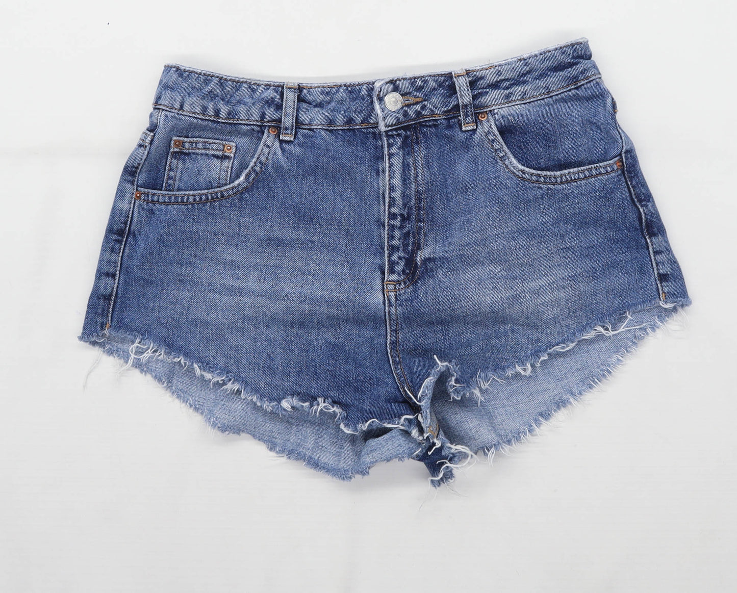 Womens Topshop Blue Denim Shorts Size 12/L1