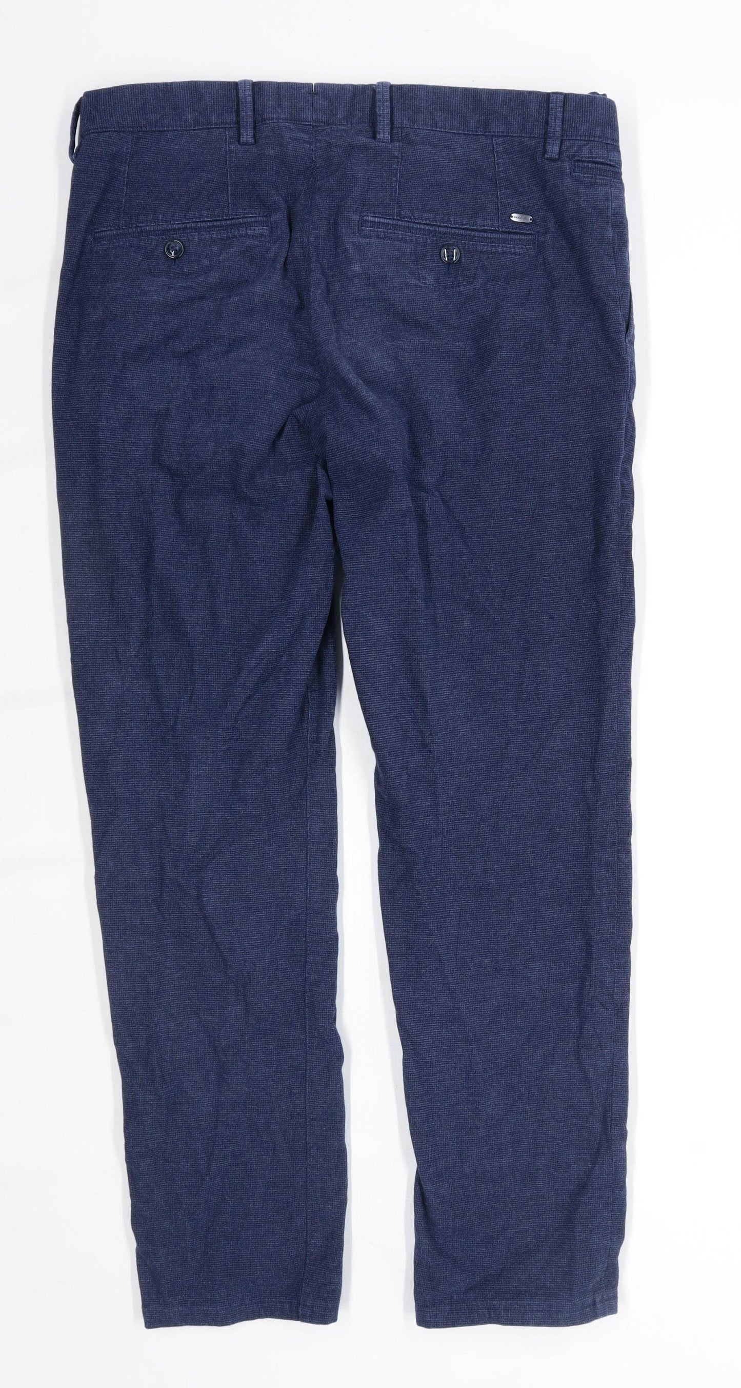 Mango Mens Blue Cotton Trousers Size W32/L28
