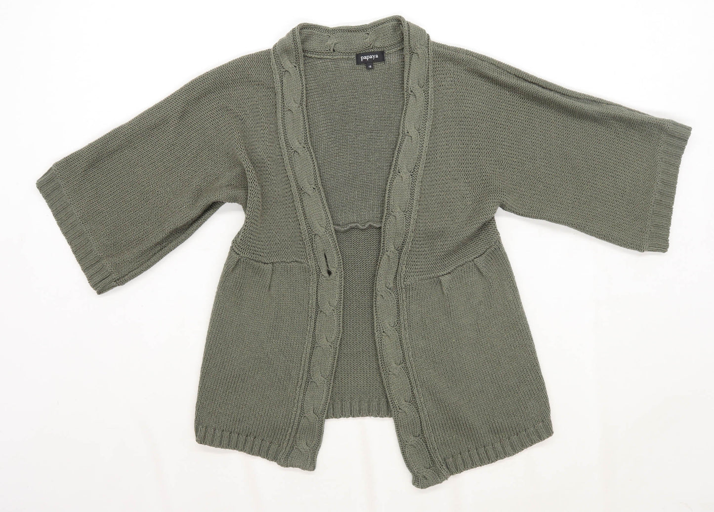 Papaya Womens Size 12 Green Cardigan (Regular)