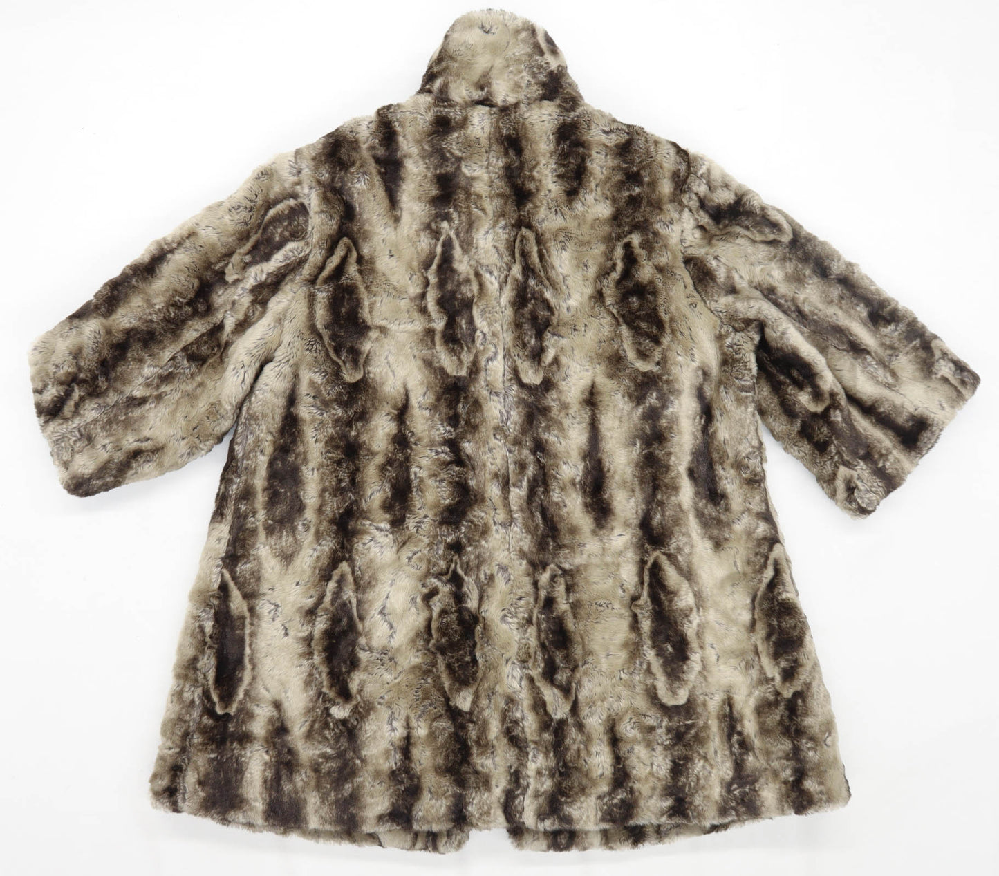 River Island Womens Size 14 Brown Faux Fur Coat