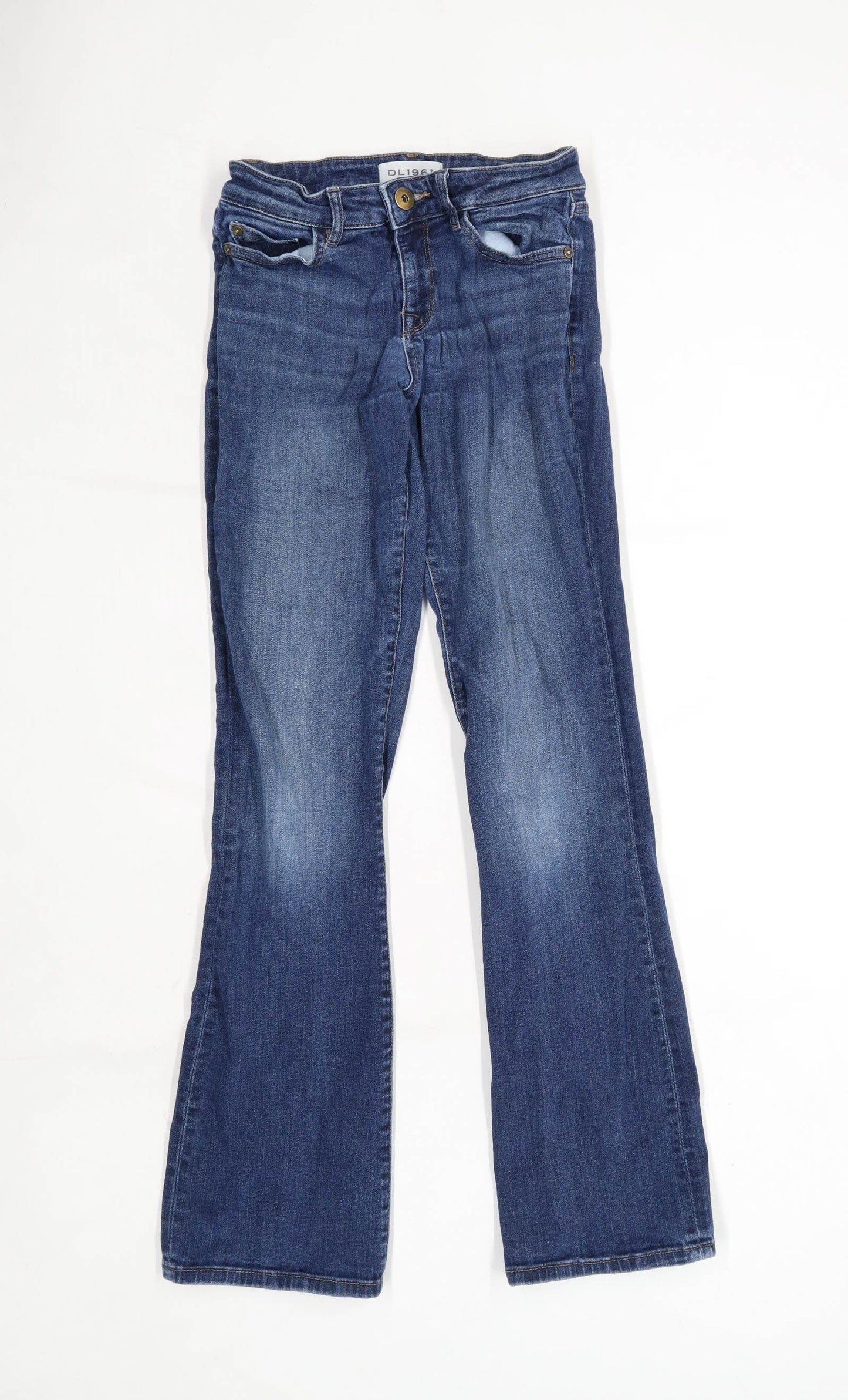 Womens DL 1961 Blue Cotton Blend Jeans Size W25/L31
