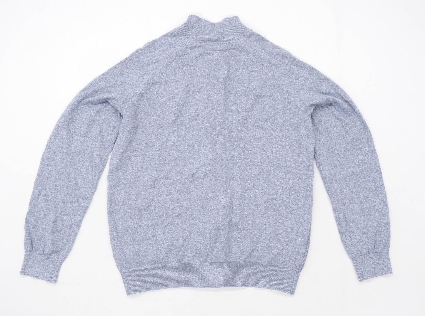 George Mens Size L Cotton Grey Zip Cardigan