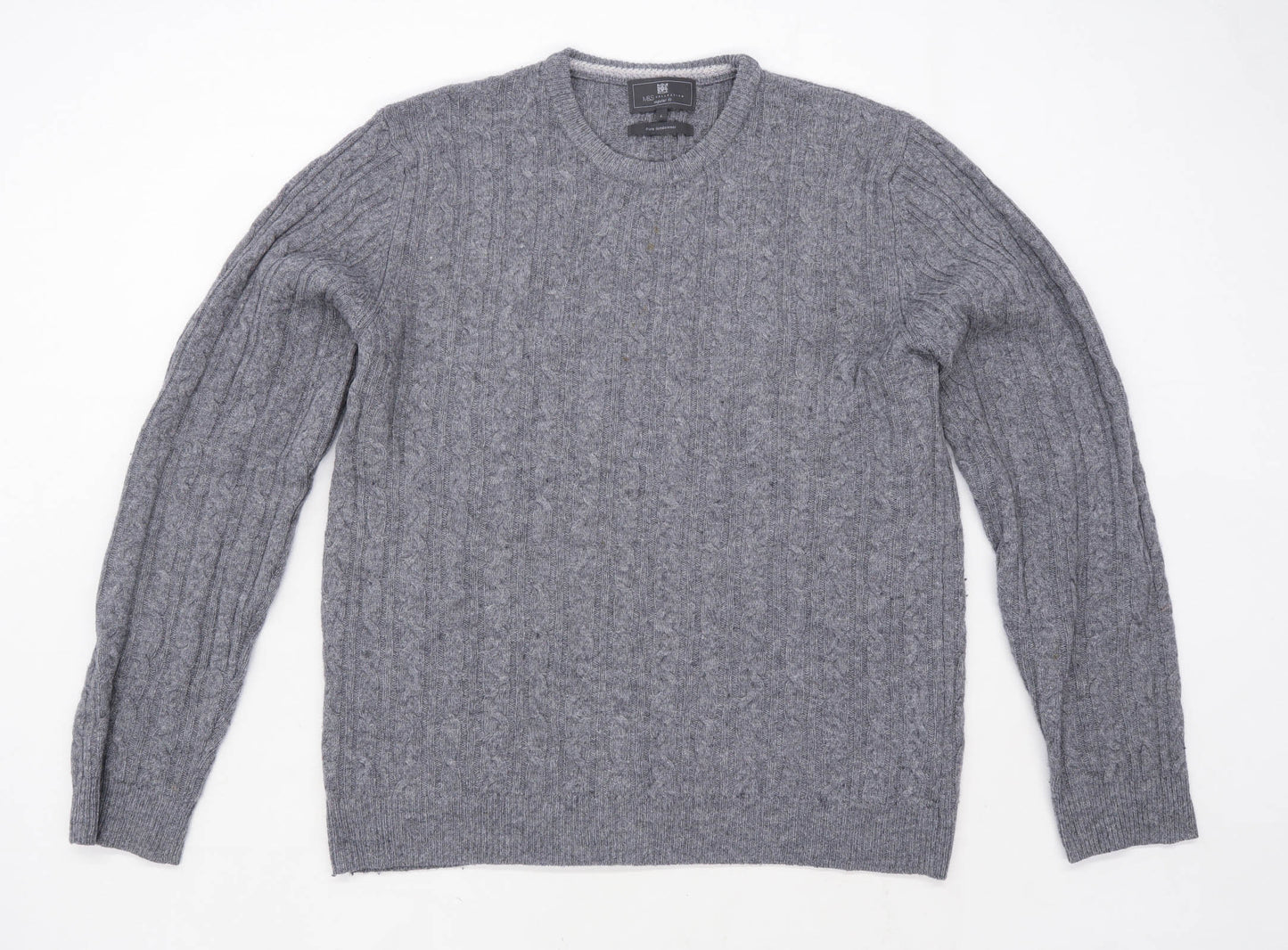 Marks & Spencer Mens Size L Wool Grey Jumper