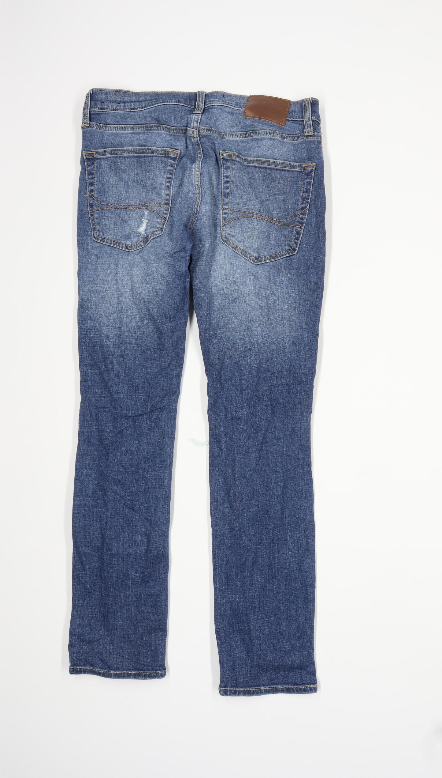 Hollister Mens Blue Ripped Knee Denim Jeans Size W32/L30