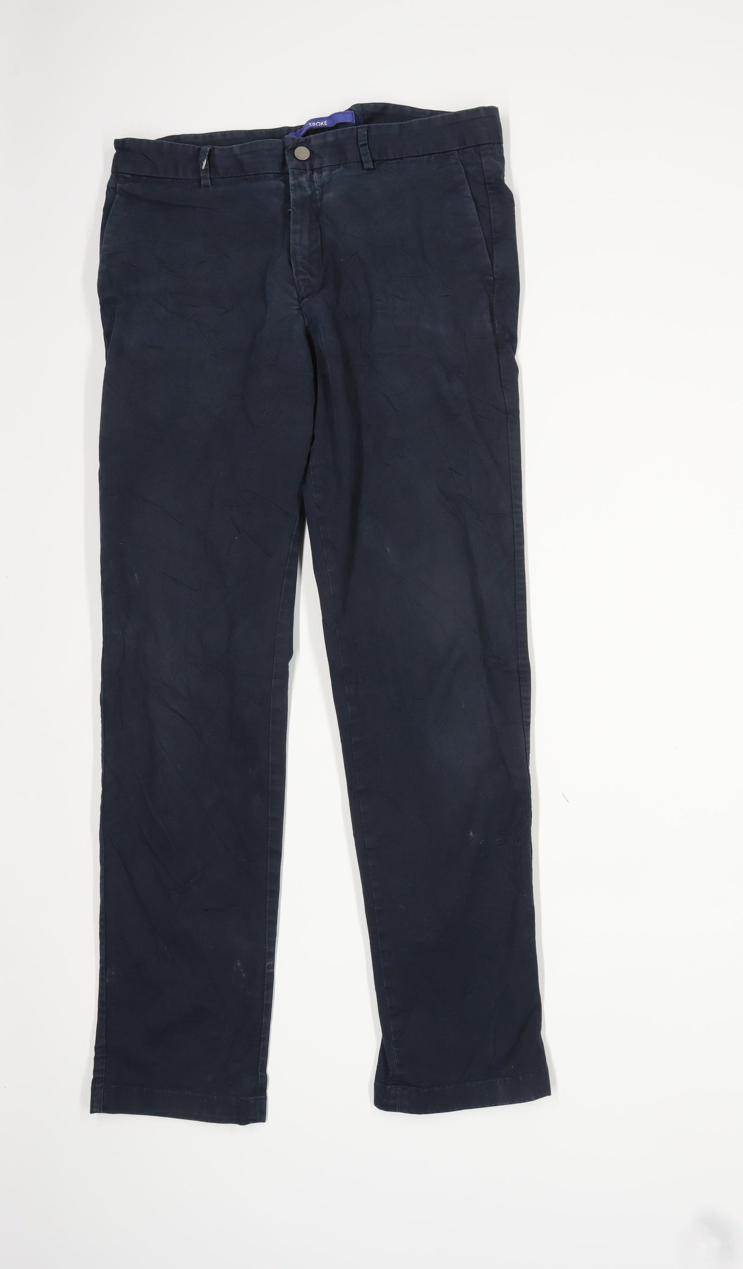 Preworn Mens Blue Chinos Cotton Trousers Size W34/L33