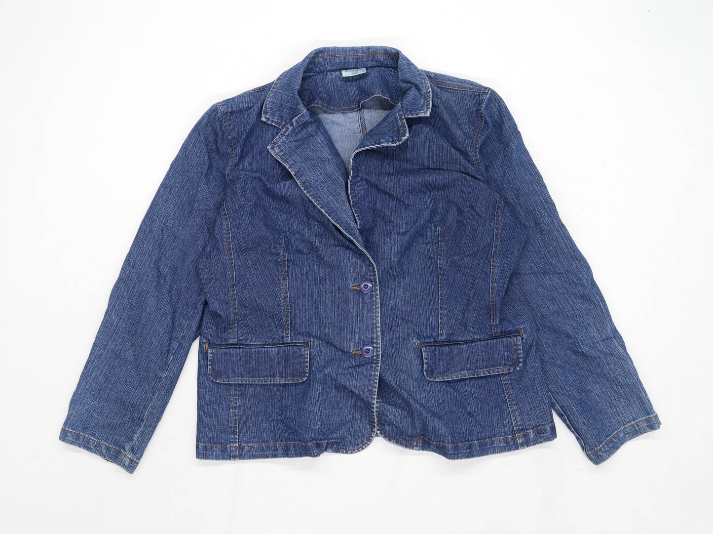 Lavender Hill Womens Size 18 Cotton Blend Blue Denim Jacket