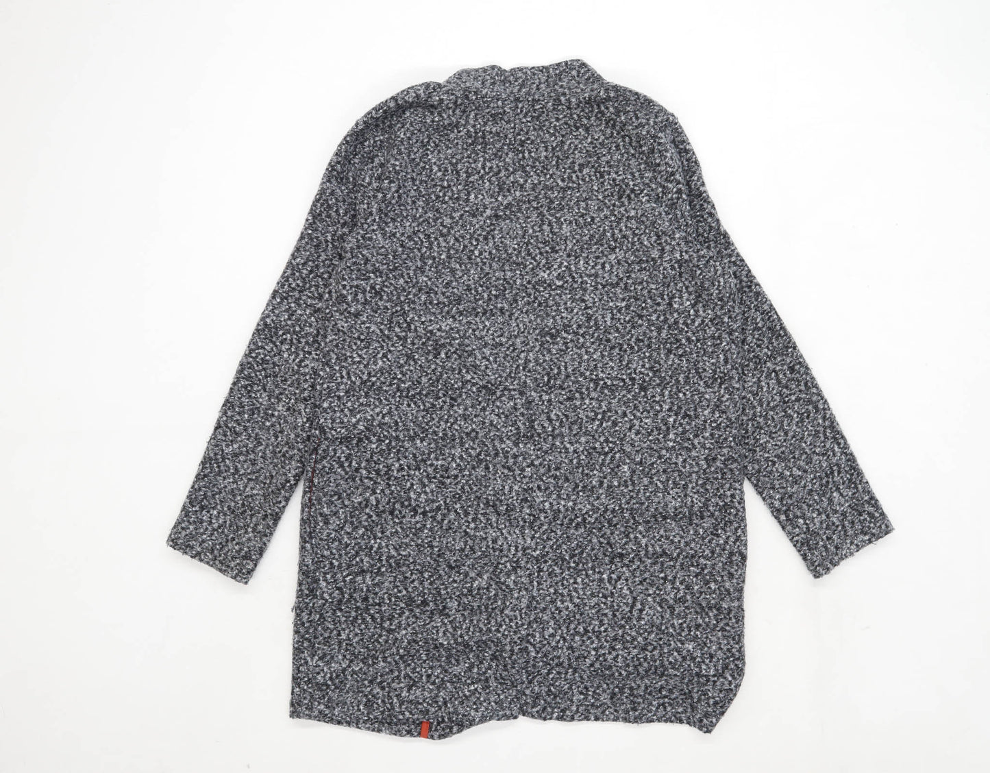Next Womens Size 12 Textured Grey Cardigan (Regular)