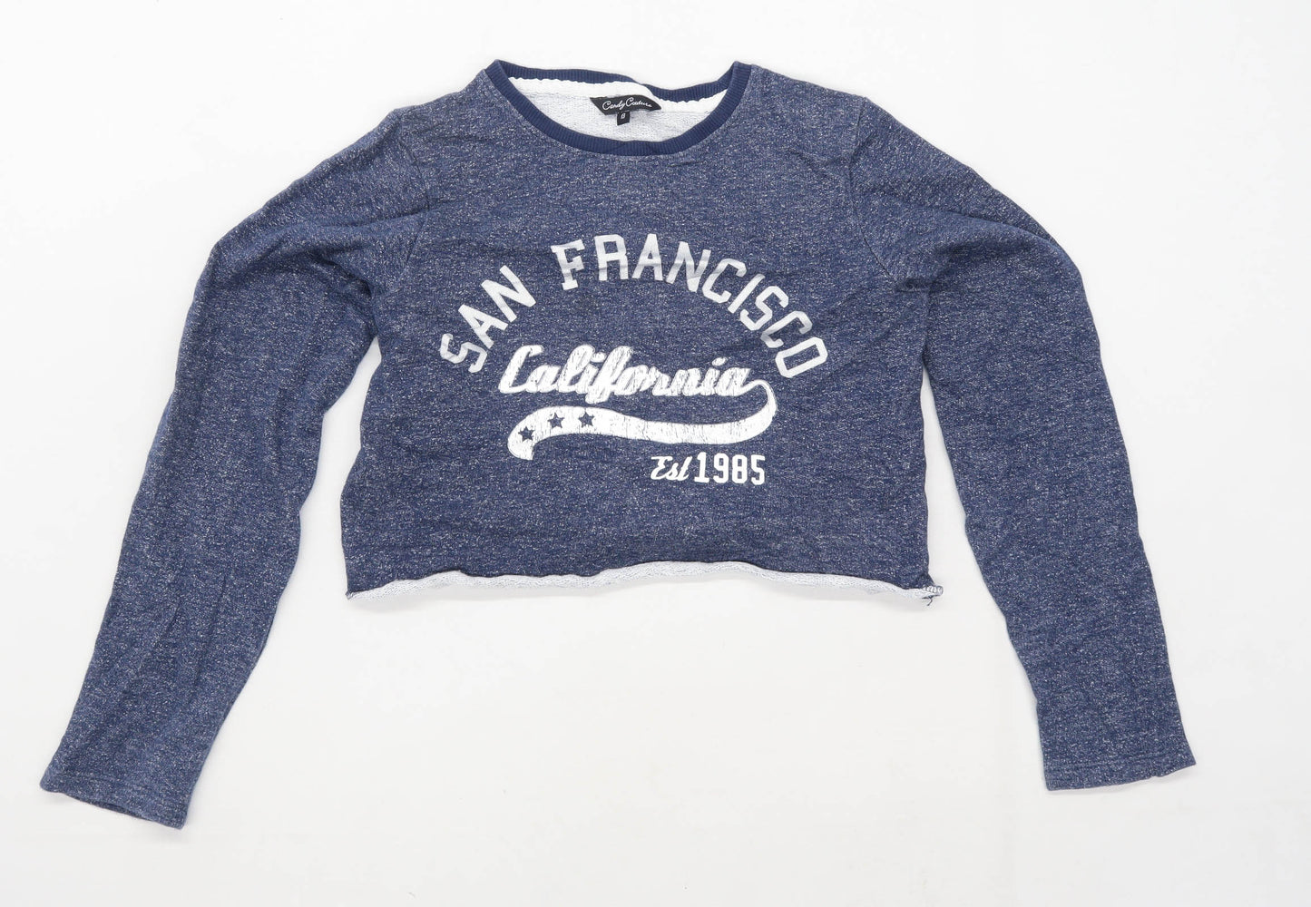 Candy Couture Girls Graphic Blue Sweatshirt Age 12 Years