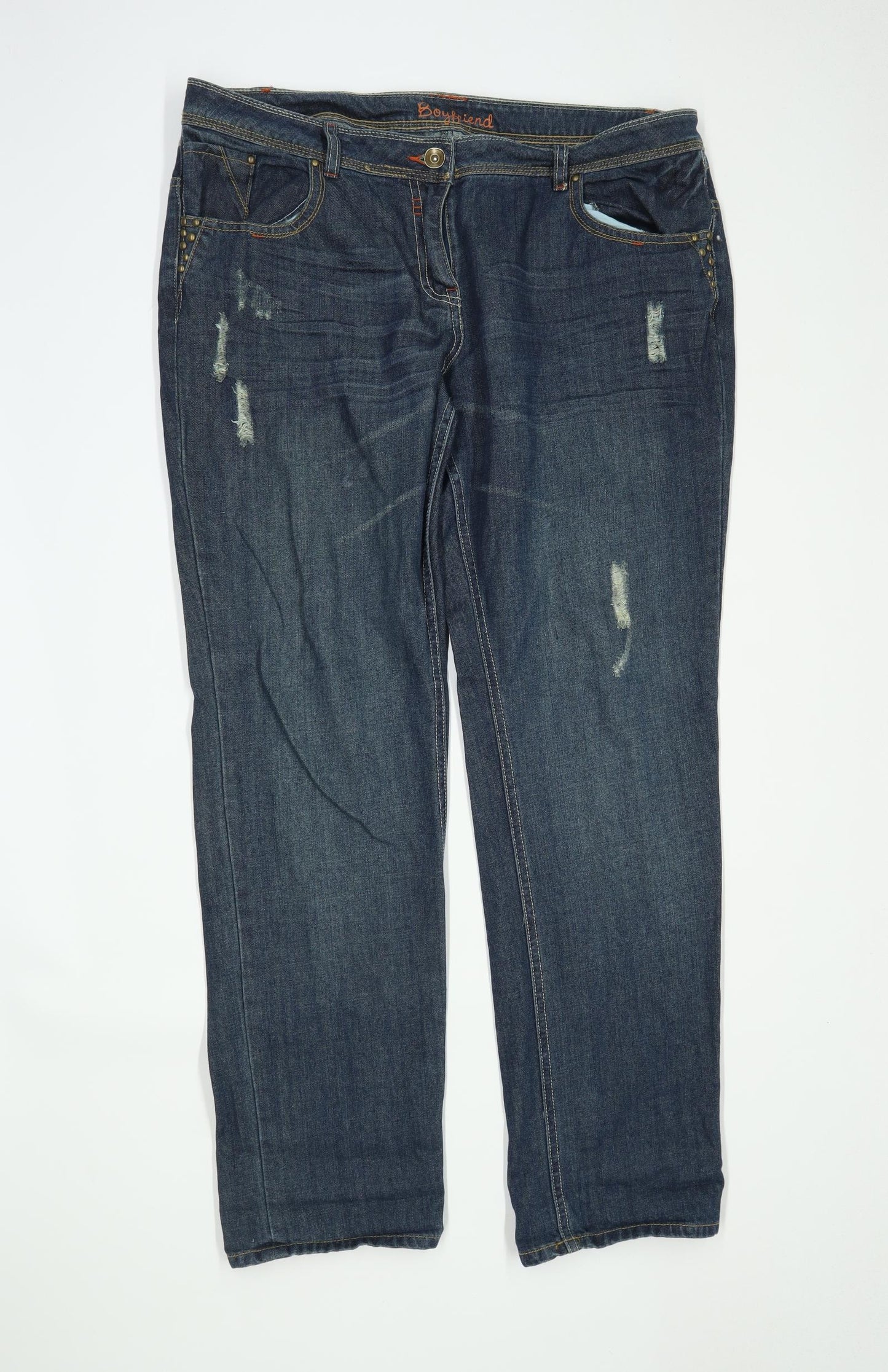 Womens George Blue Denim Jeans Size 18/L31