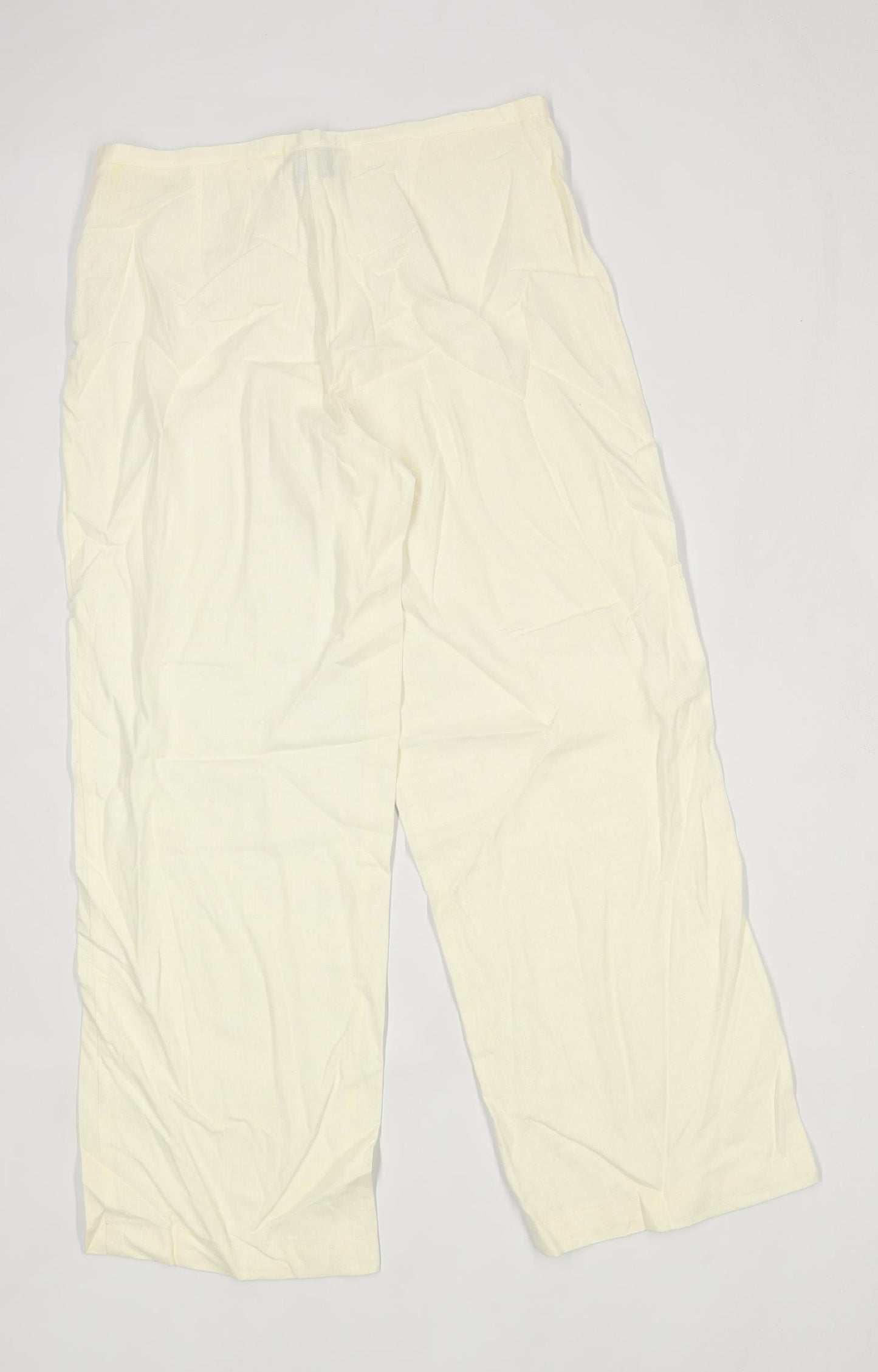 Womens Ivory Cream Trousers Size 12/L28