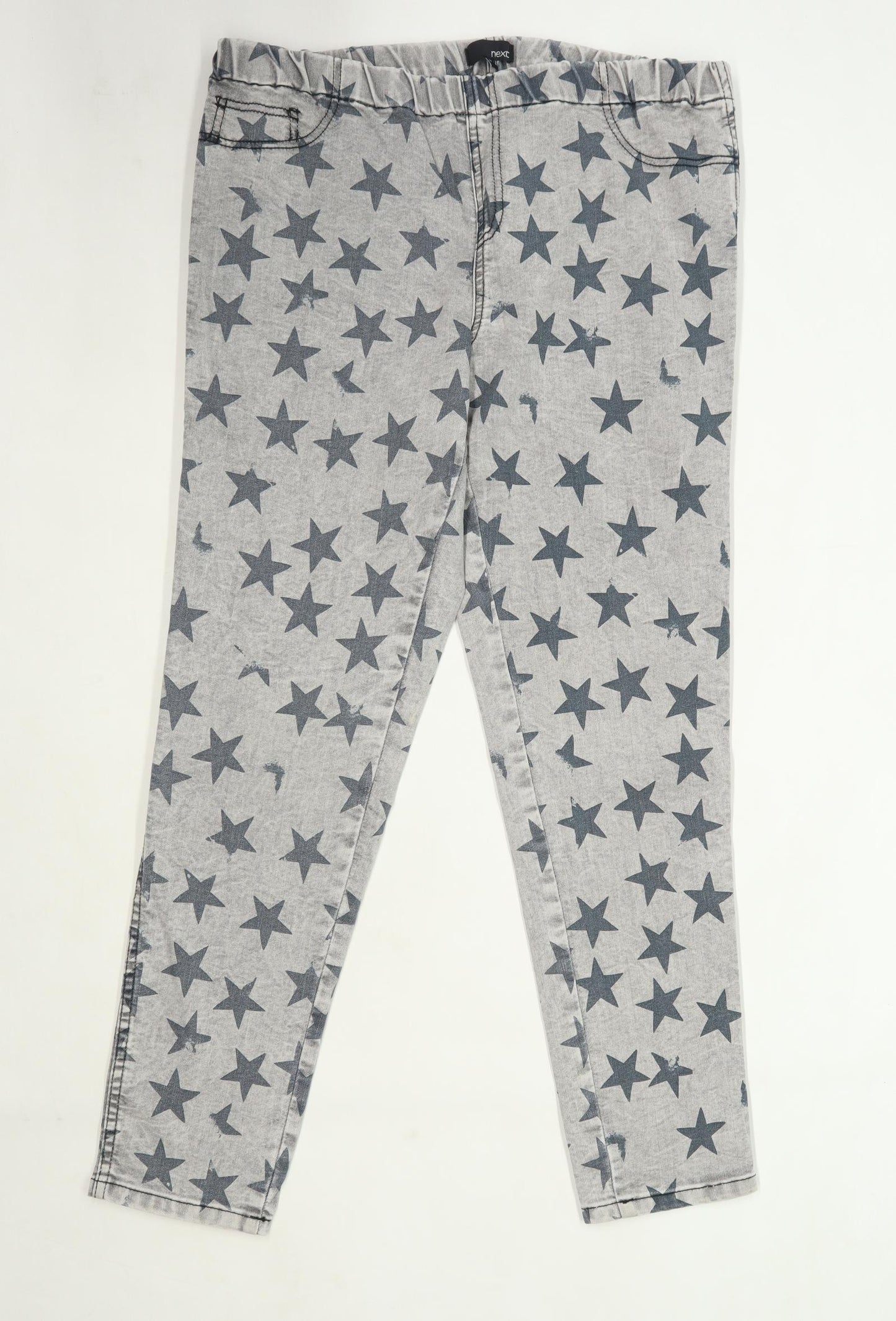 Womens Next Grey Star Denim Jeggings Size 18/L30