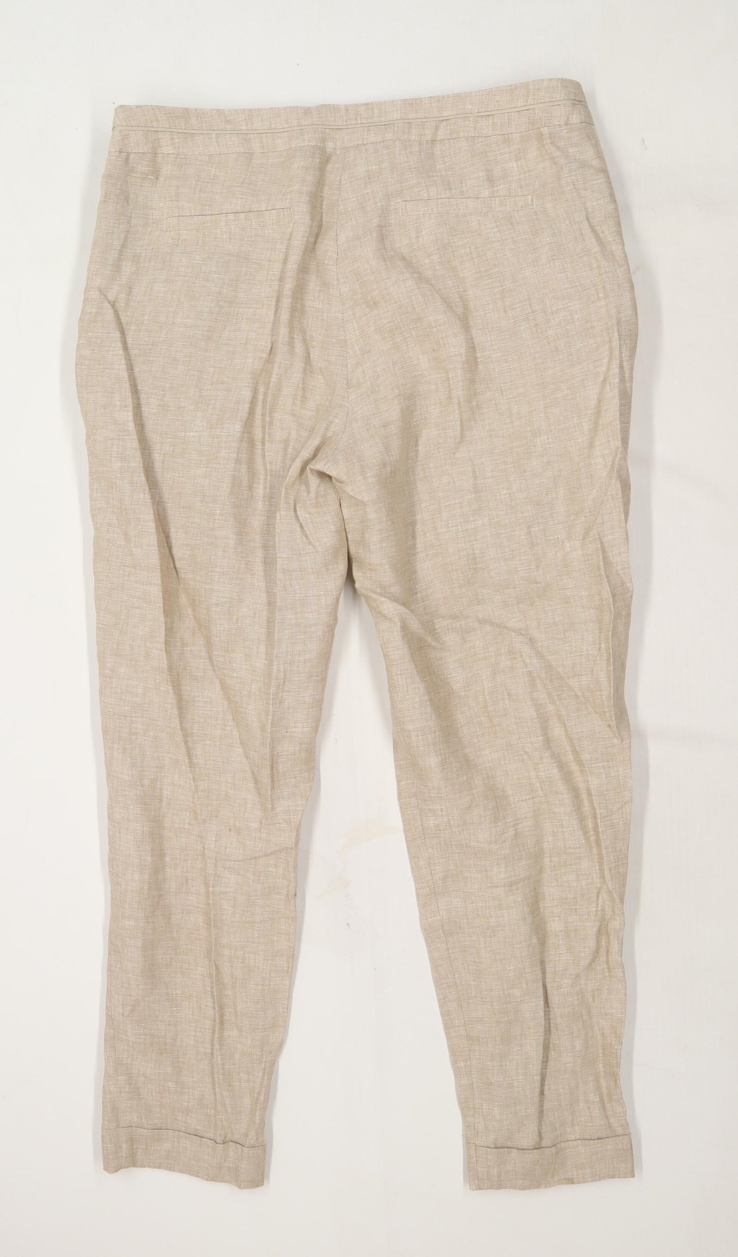 Womens TU Beige Linen Trousers Size 14/L29