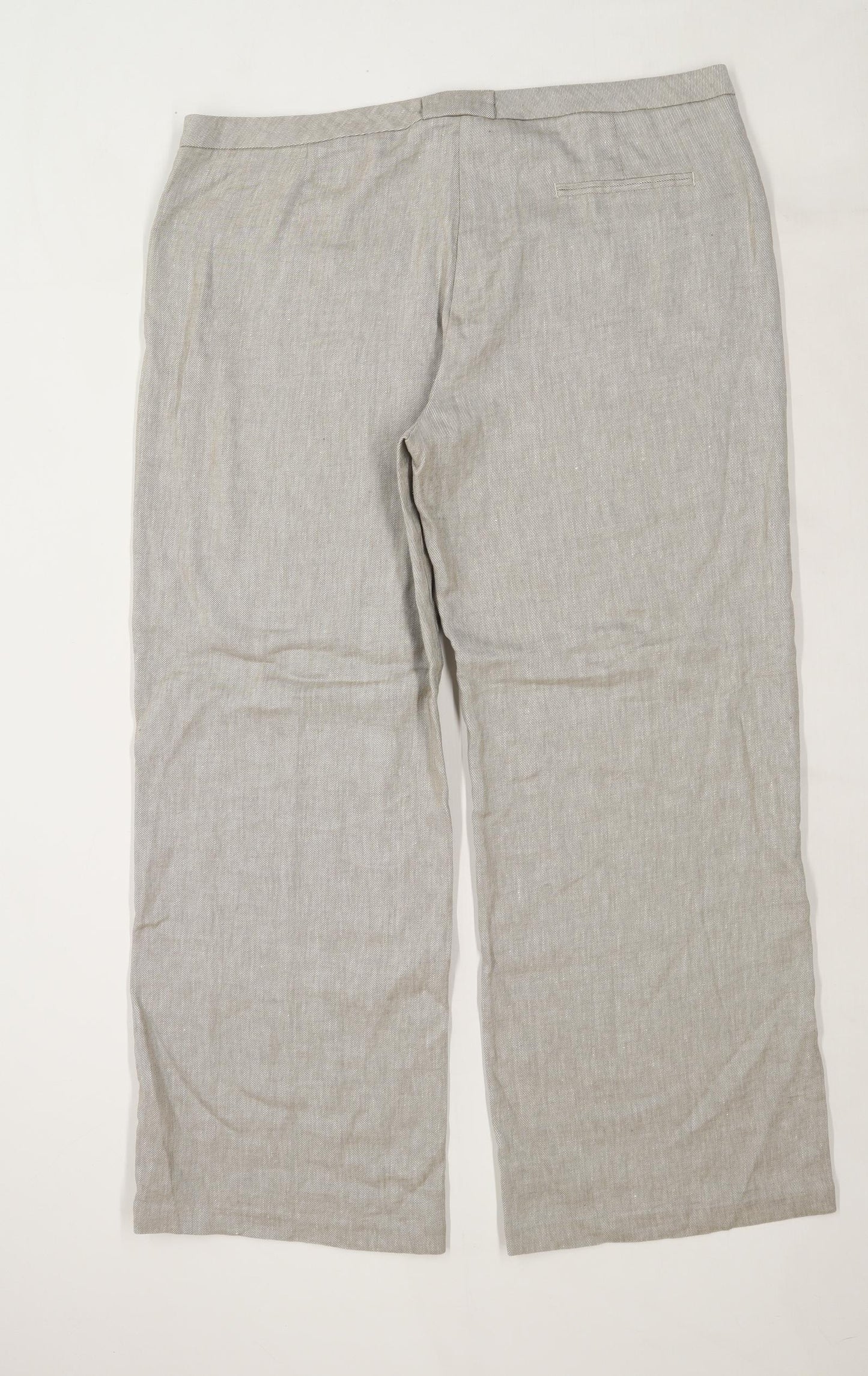 Womens TU Grey Linen Blend Trousers Size 18/L30