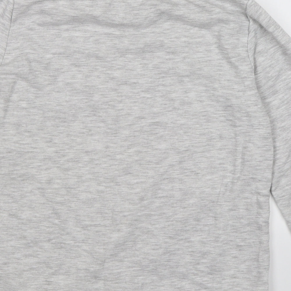 H&M Girls Grey Jersey Pullover Sweatshirt Size 8-9 Years - unicorn magic