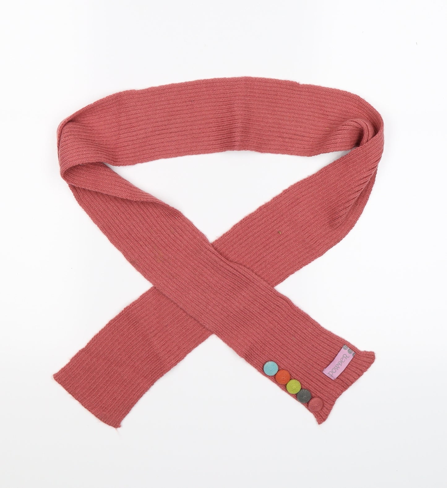 powder Girls Pink Striped Knit Scarf Scarves & Wraps One Size