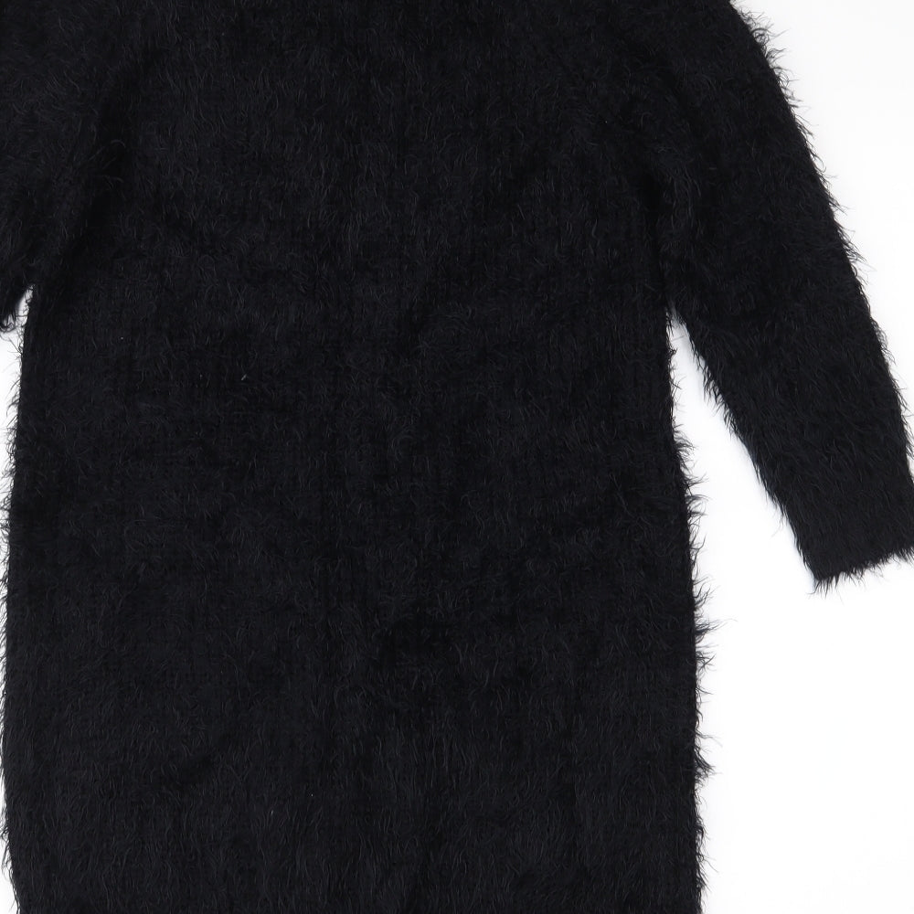 River Island Womens Black Knit Jumper Dress Size 6