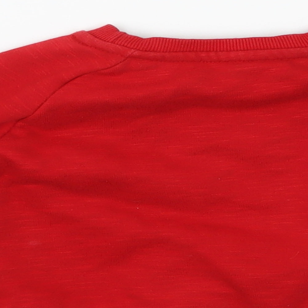 Primark Boys Red Pullover Jumper Size 12-18 Months - Slogan