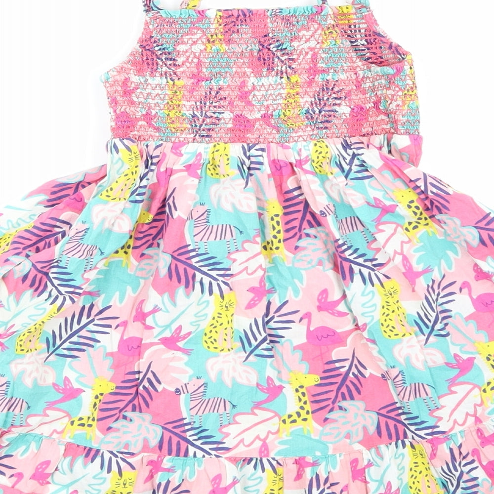 Marks and Spencer Girls Pink Floral Shift Size 2-3 Years