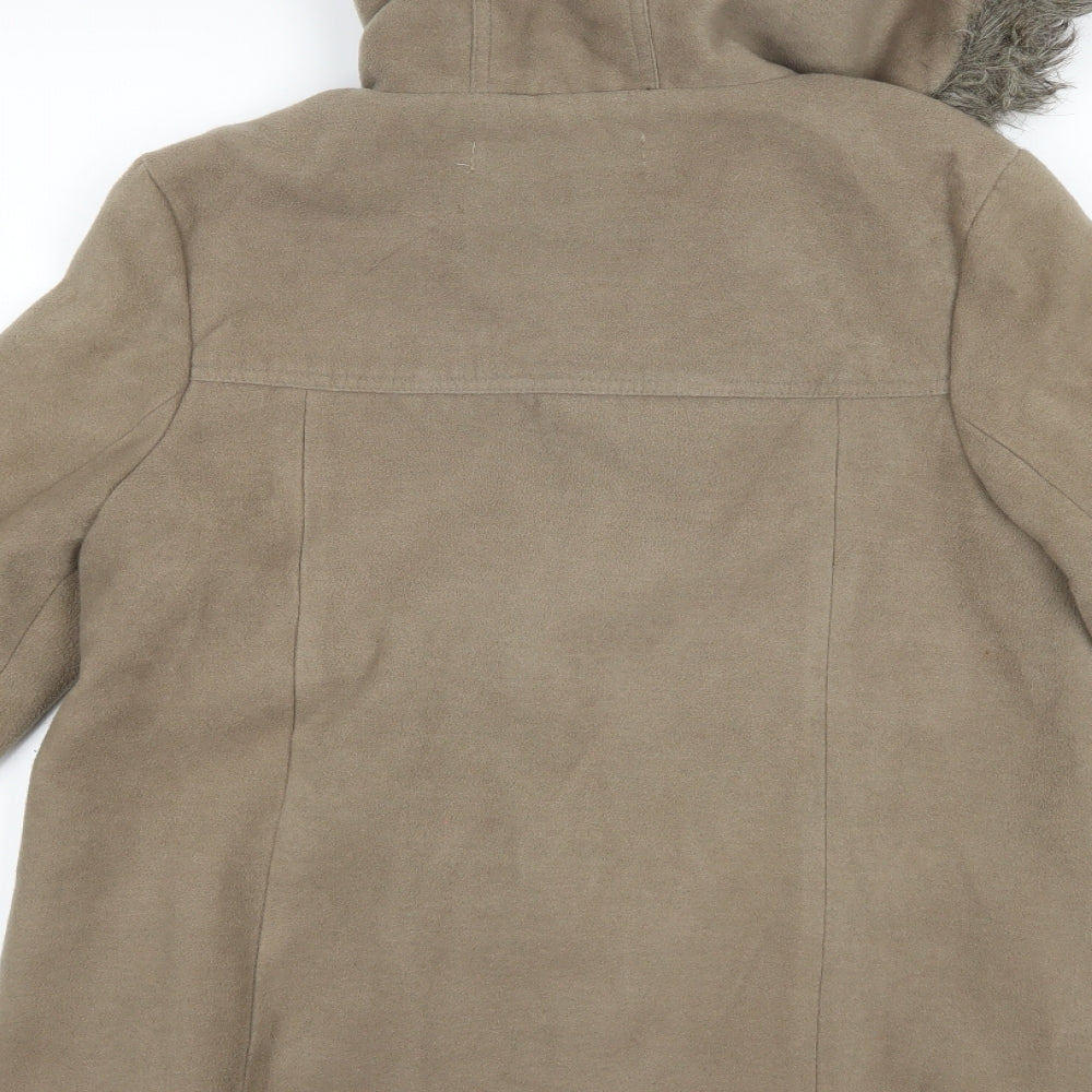Krisp Womens Brown Overcoat Coat Size 14