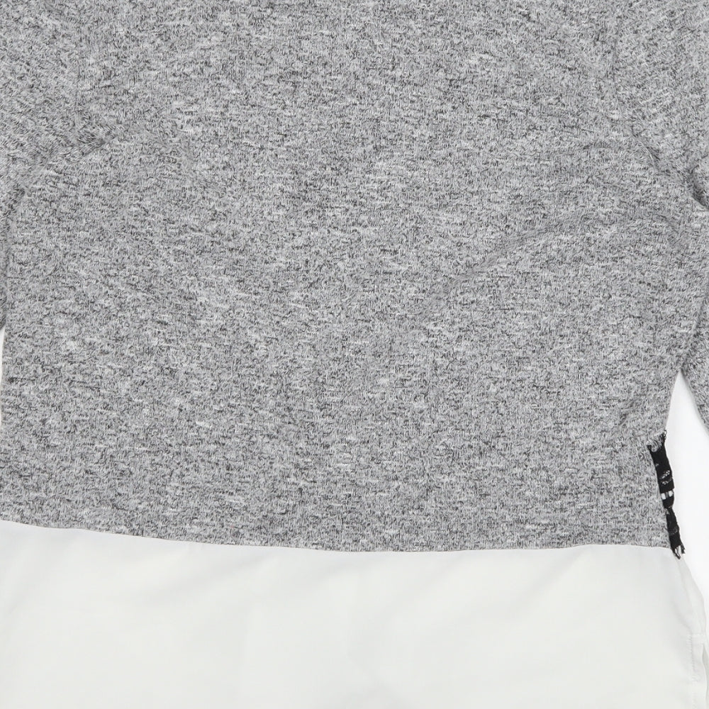 TU Womens Grey Knit Pullover Jumper Size 12
