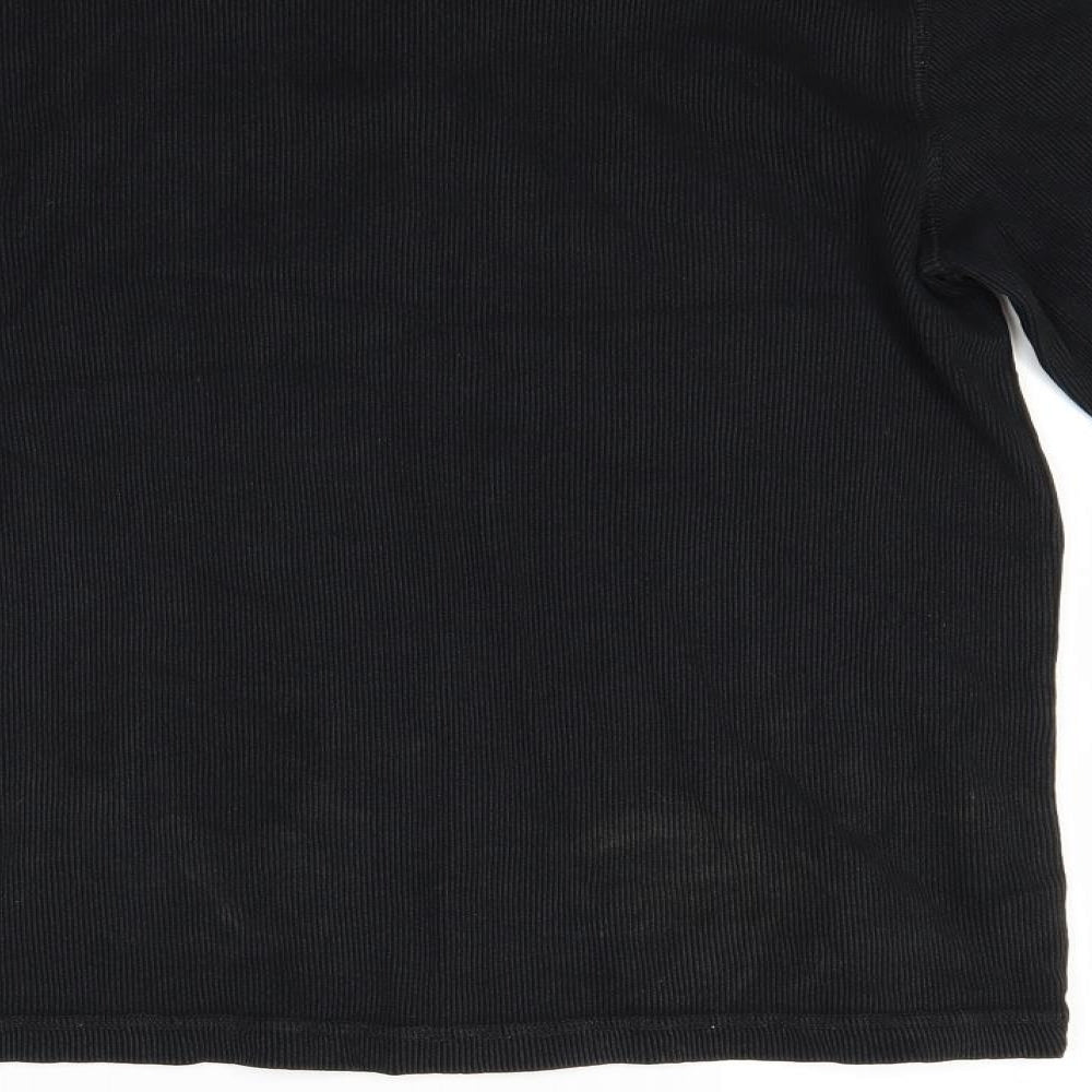 Borton Mens Black Button-Up Size M