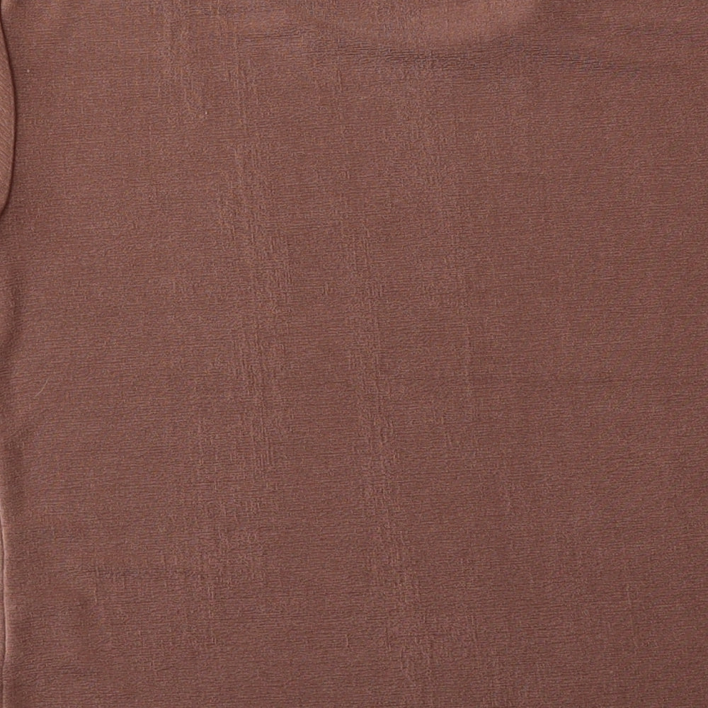 Damart Womens Brown Basic T-Shirt Size 8