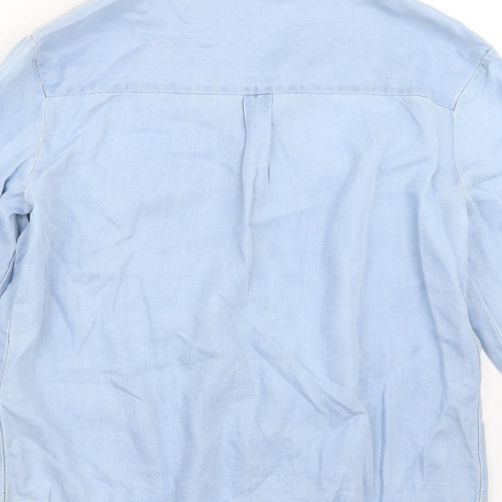 Principles Womens Blue Basic Button-Up Size 10