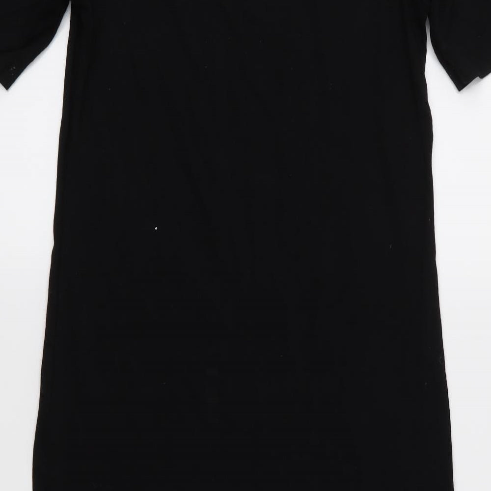 Body Flirt Womens Black Jersey T-Shirt Dress Size 4