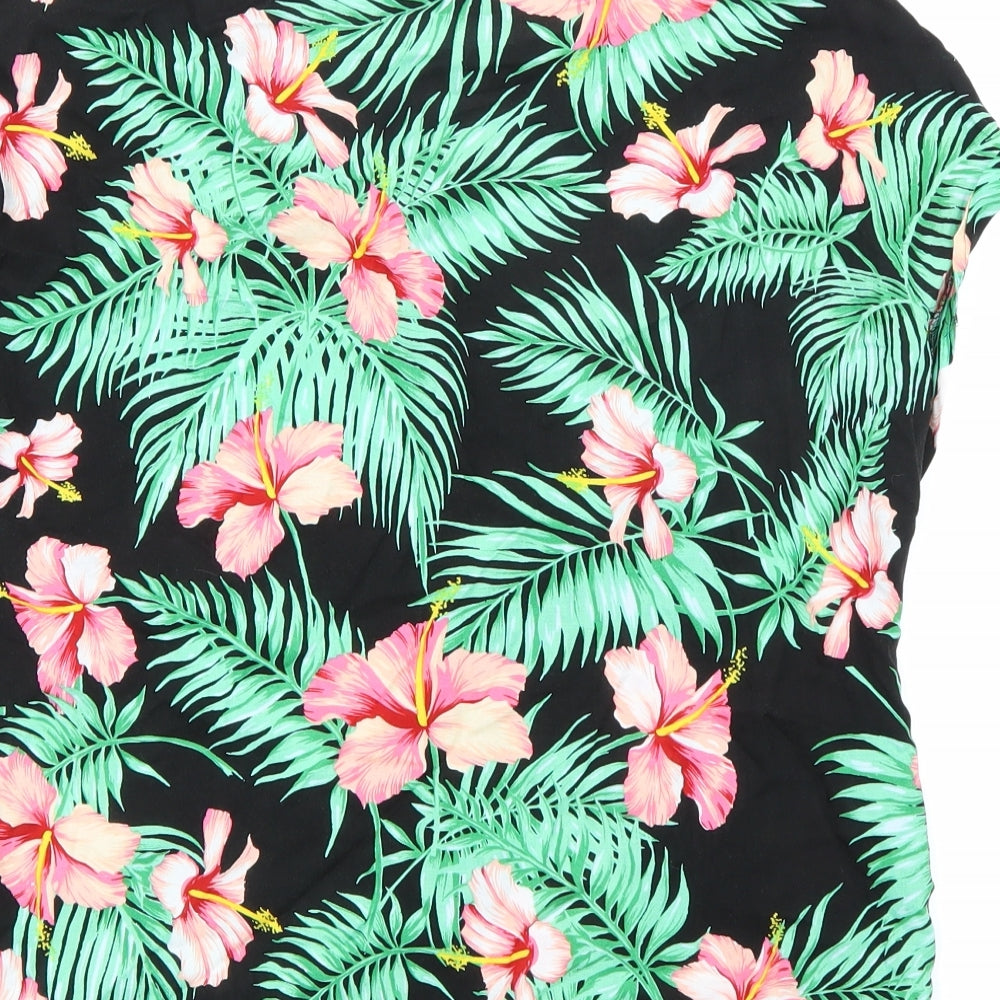 Atmosphere Womens Black Floral Basic Blouse Size 6