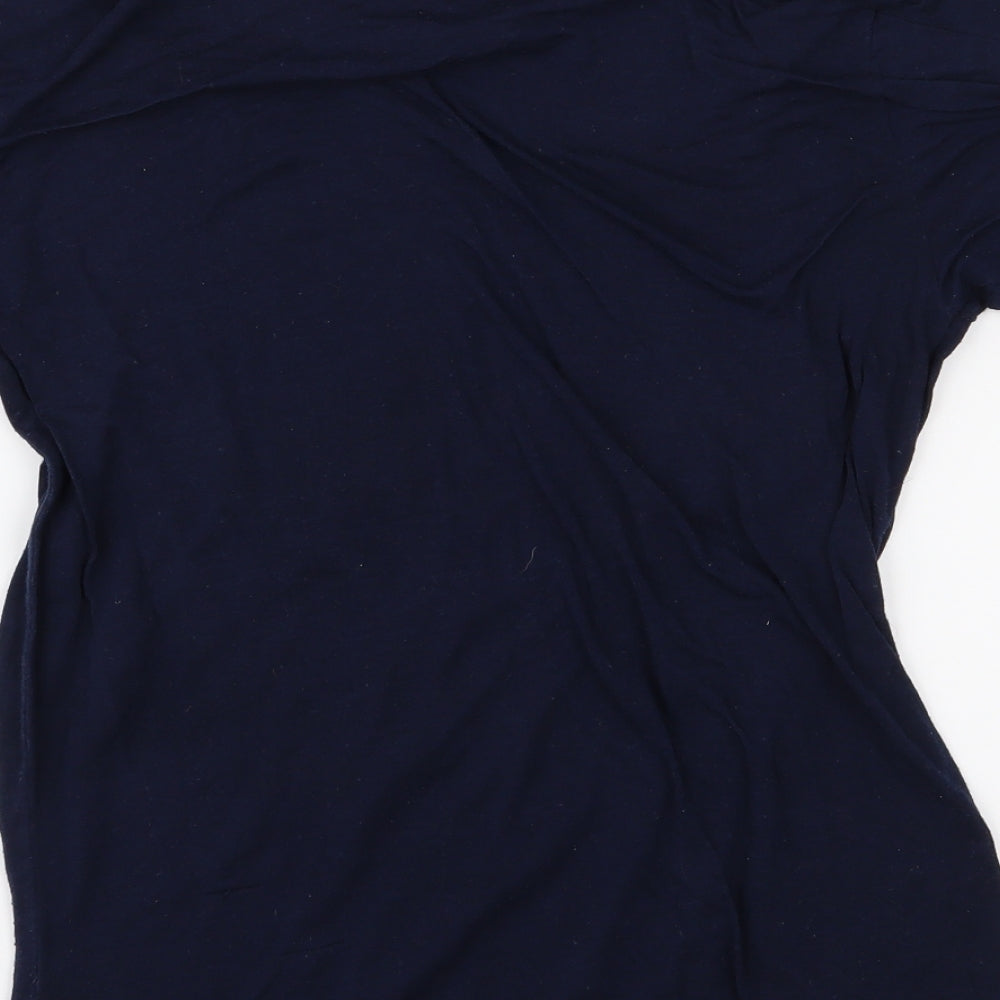 Torkia Apparel Womens Blue Basic T-Shirt Size S