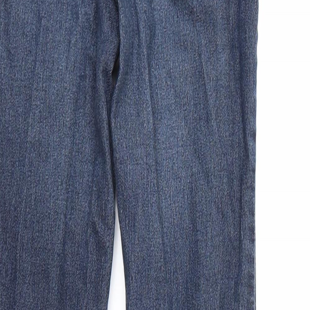 H&M Womens Blue Denim Jegging Trousers Size 4 L30 in