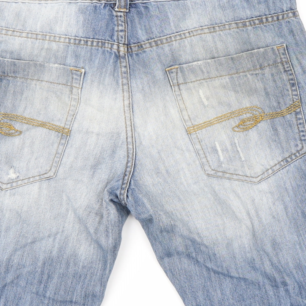 Threadbare Mens Blue Denim Shorts